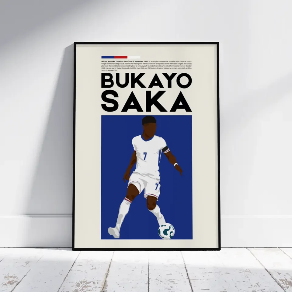 Bukayo Saka England - Minimalist Poster - Fans Favourites