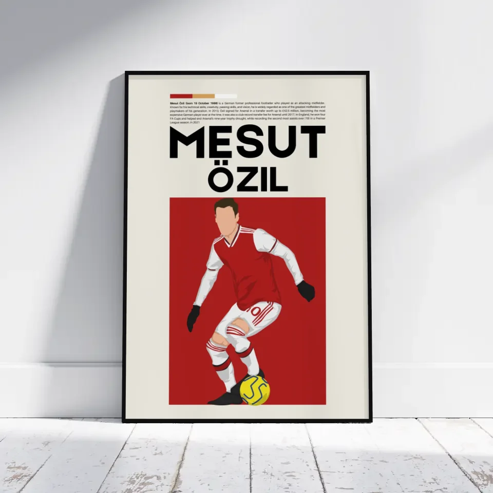 Mesut Özil Arsenal - Minimalist Poster - Fans Favourites