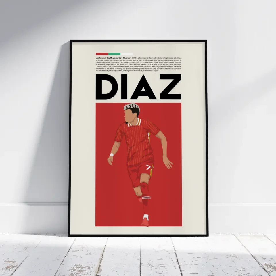 Luis Díaz Liverpool - Minimalist Poster - Fans Favourites