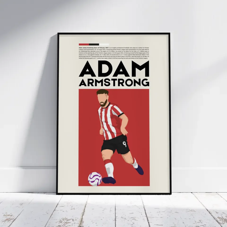 Adam Armstrong Southampton - Minimalist Poster - Fans Favourites