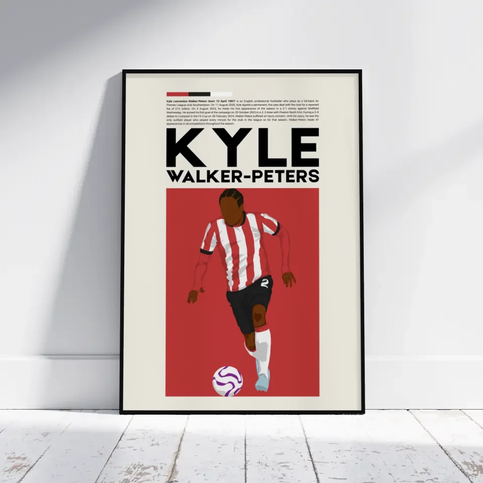 Kyle Walker-Peters Southampton - Minimalist Poster - Fans Favourites