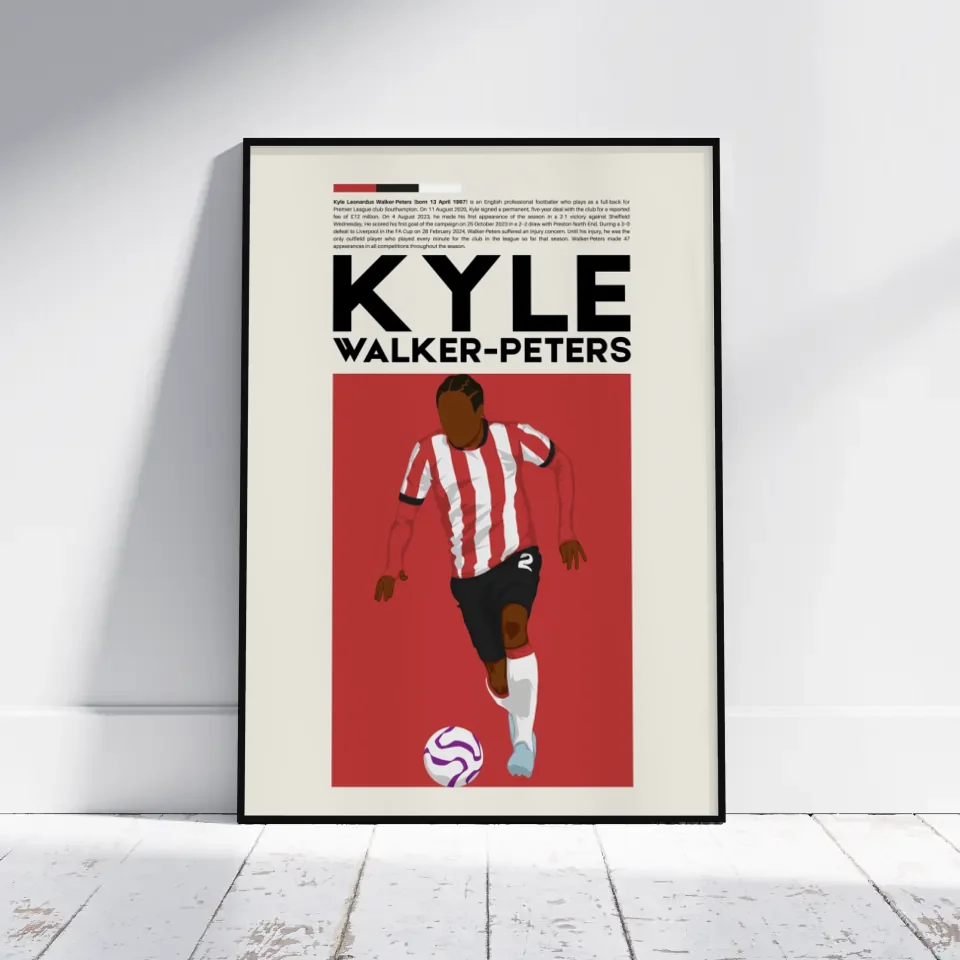 Kyle Walker-Peters Southampton - Minimalist Poster - Fans Favourites