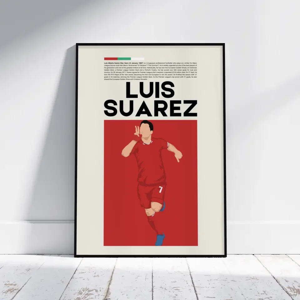 Luis Suárez Liverpool - Minimalist Poster - Fans Favourites