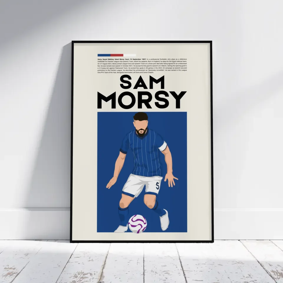 Sam Morsy Ipswich - Minimalist Poster - Fans Favourites