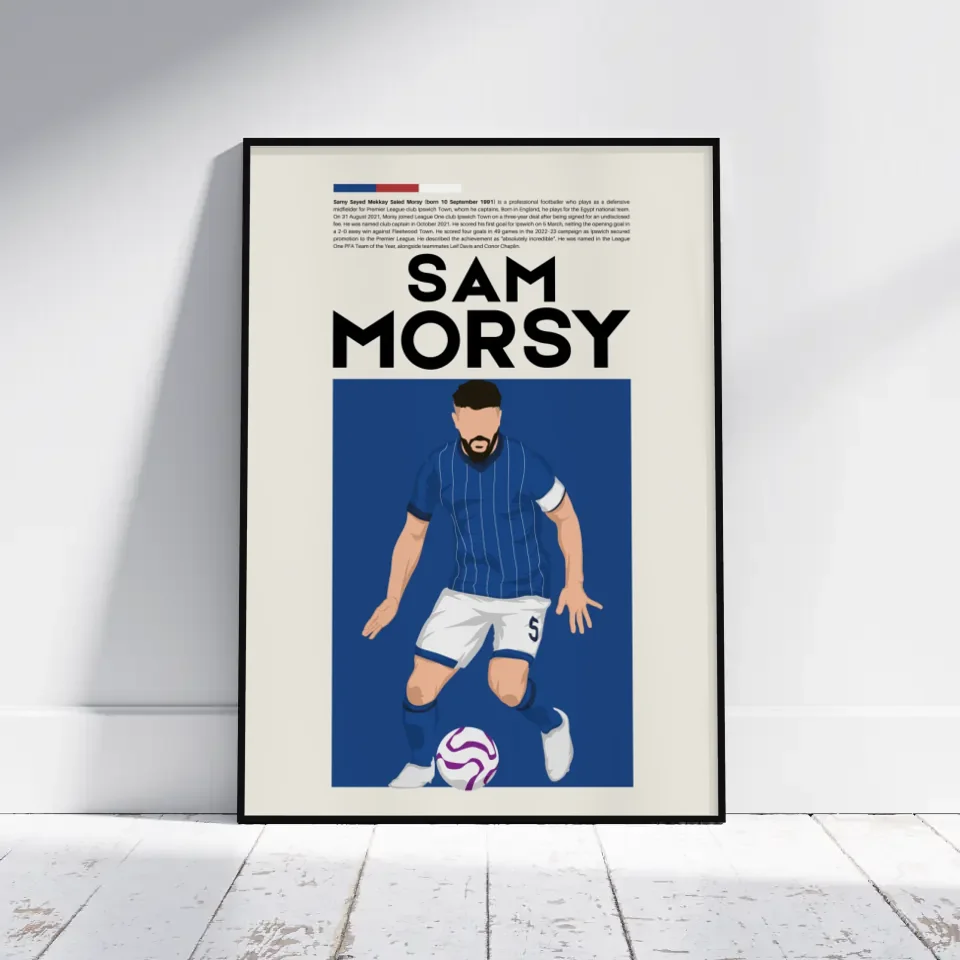 Sam Morsy Ipswich - Minimalist Poster - Fans Favourites