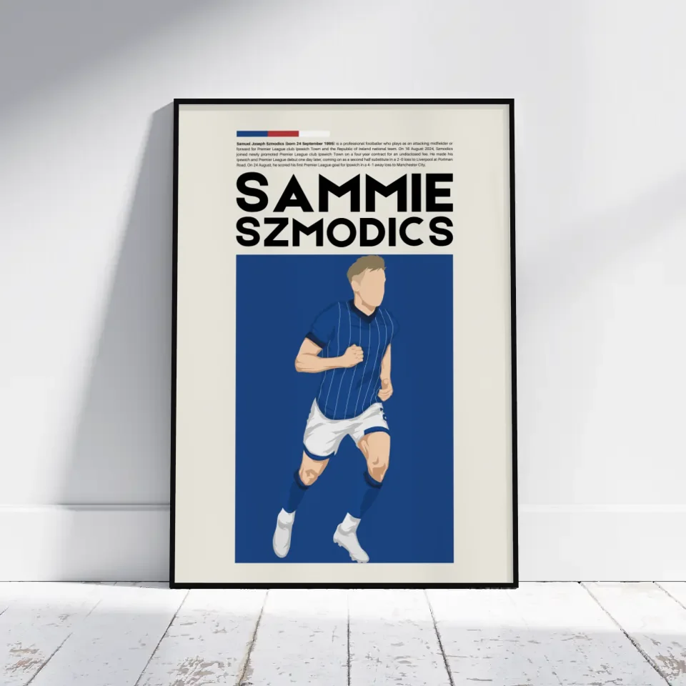 Sammie Szmodics Ipswich - Minimalist Poster - Fans Favourites