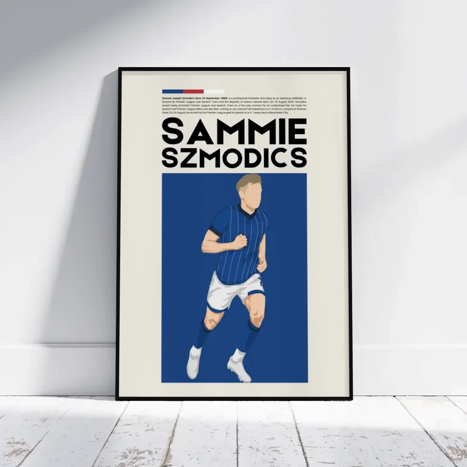 Sammie Szmodics Ipswich - Minimalist Poster - Fans Favourites