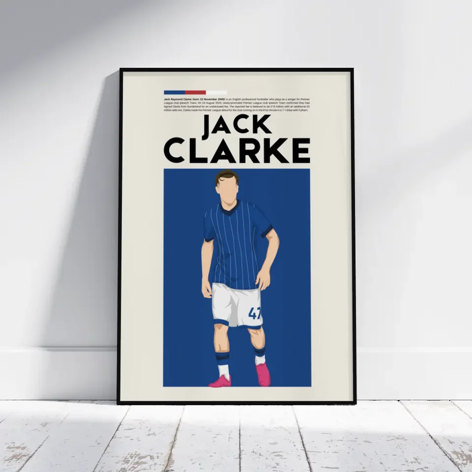 Jack Clarke Ipswich - Minimalist Poster - Fans Favourites