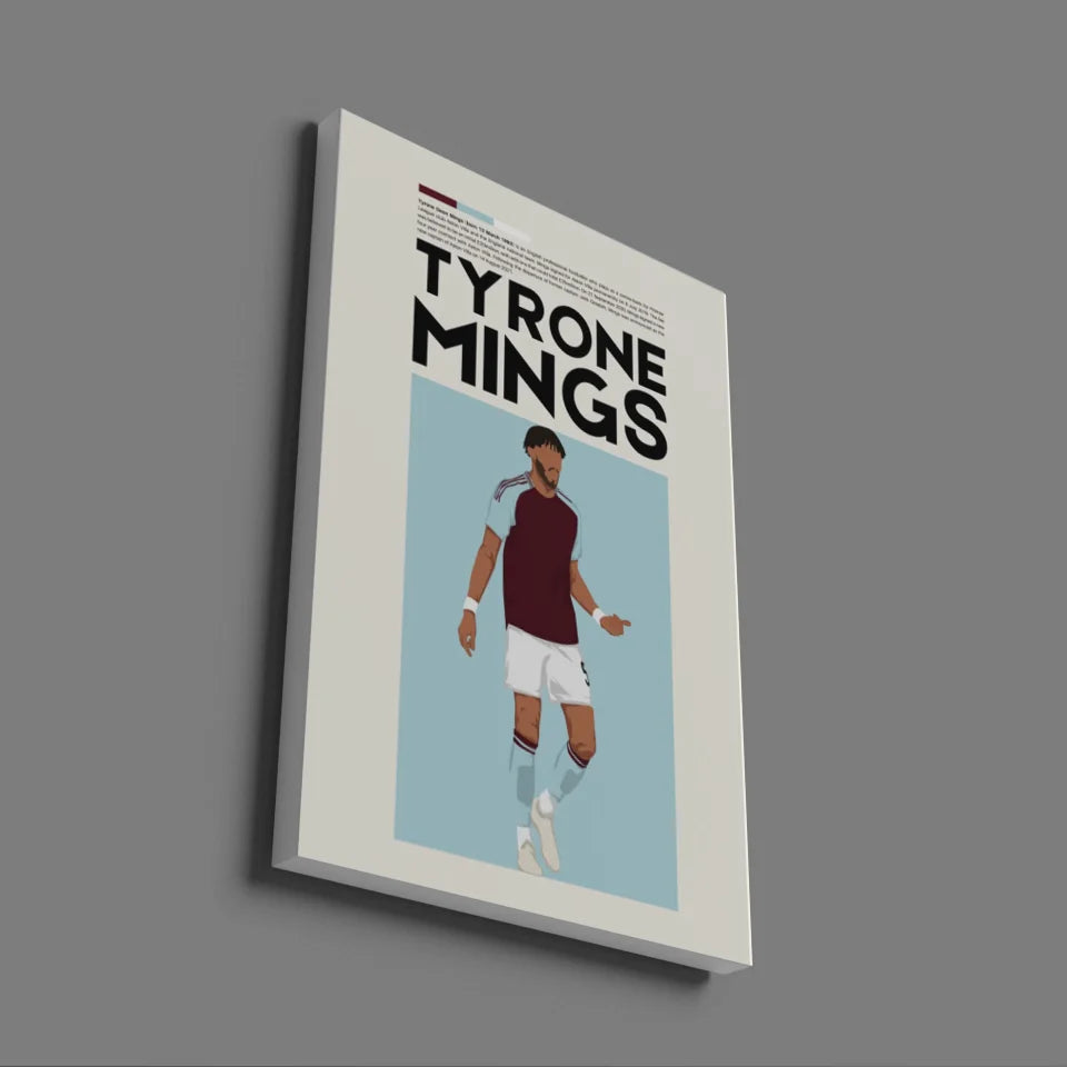 Tyrone Mings Aston Villa - Minimalist Poster - Fans Favourites
