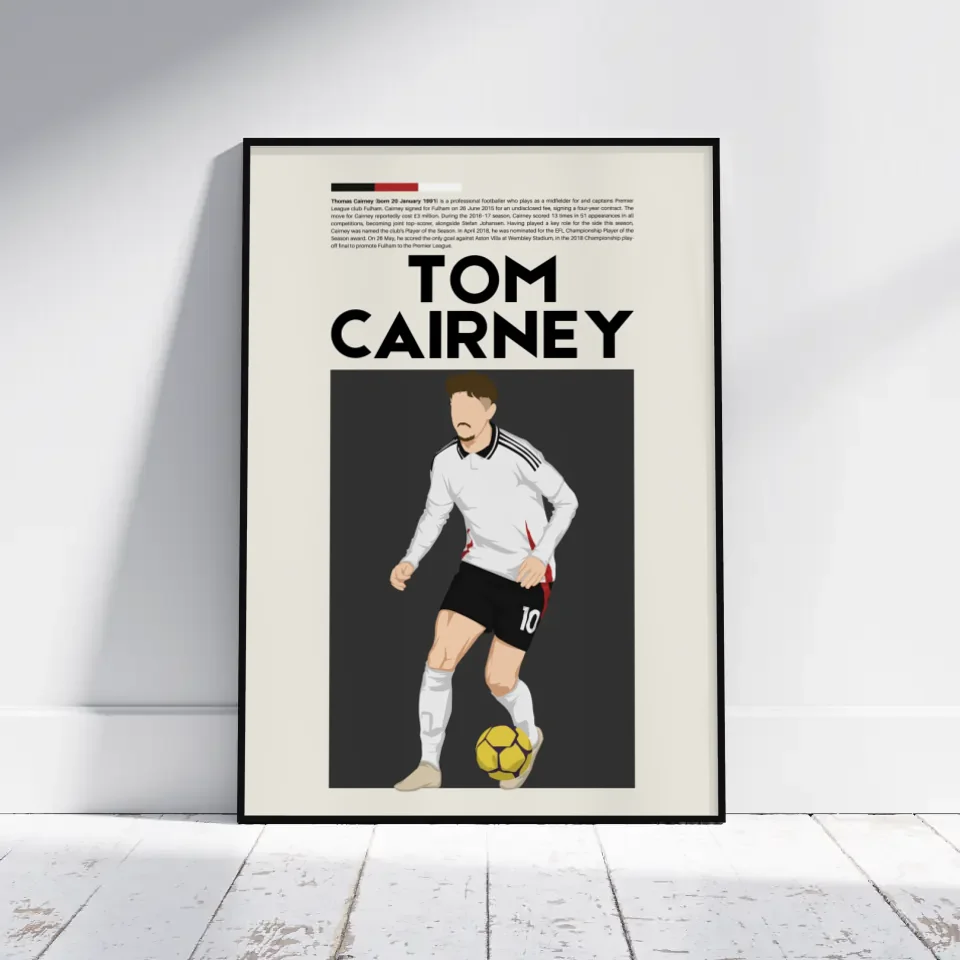 Tom Cairney Fulham - Minimalist Poster - Fans Favourites