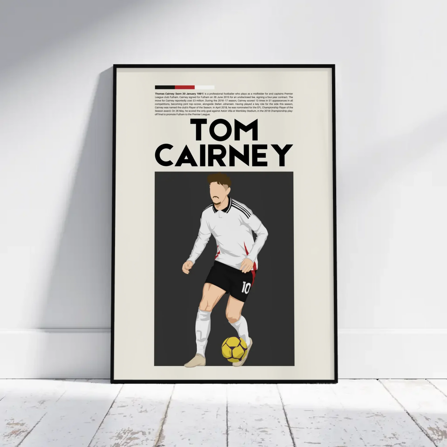 Tom Cairney Fulham - Minimalist Poster - Fans Favourites