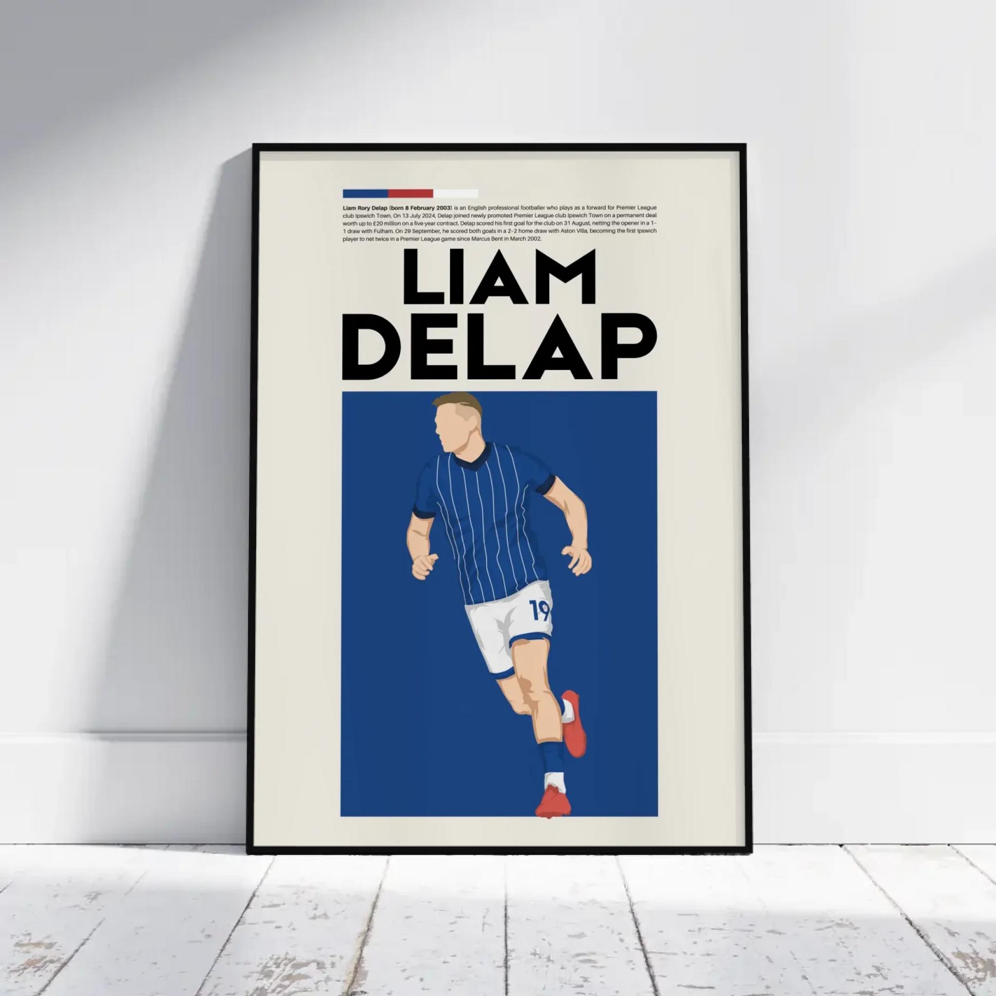 Liam Delap Ipswich - Minimalist Poster - Fans Favourites