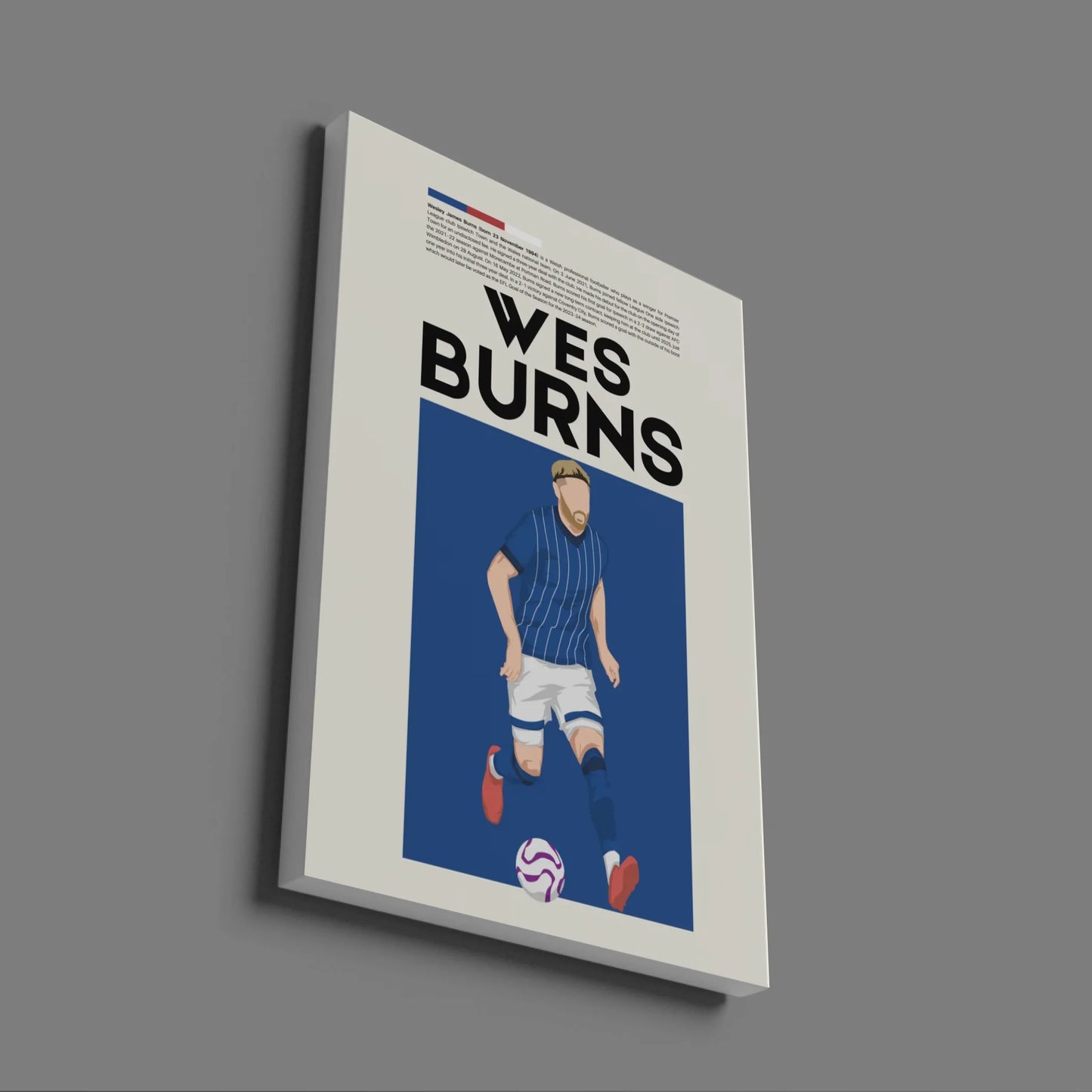 Wes Burns Ipswich - Minimalist Poster - Fans Favourites