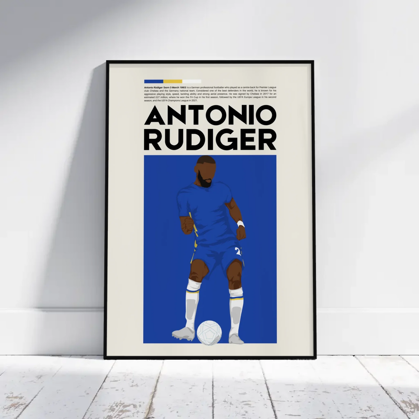 Antonio Rüdiger Chelsea - Minimalist Poster - Fans Favourites