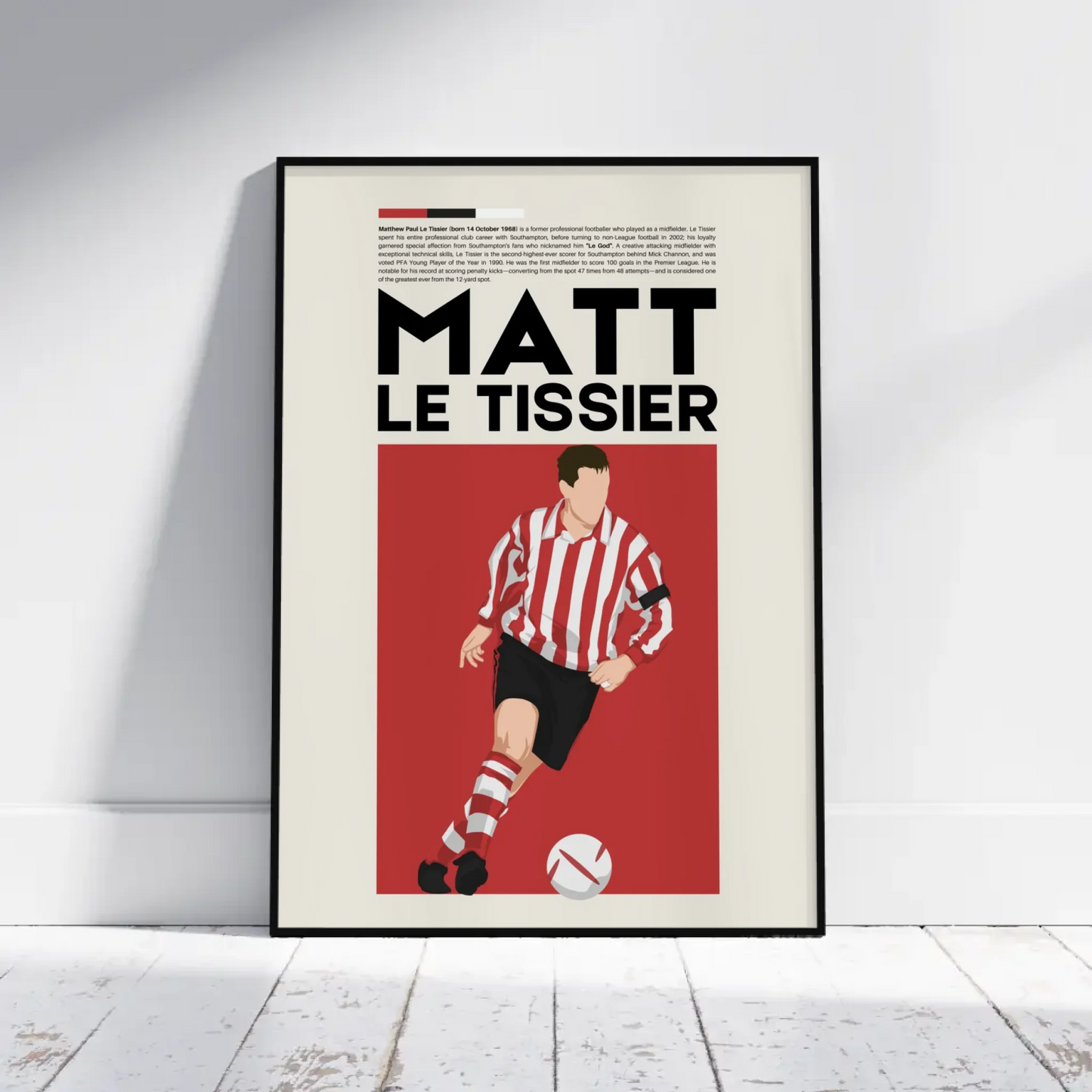 Matt Le Tissier Southampton - Minimalist Poster - Fans Favourites