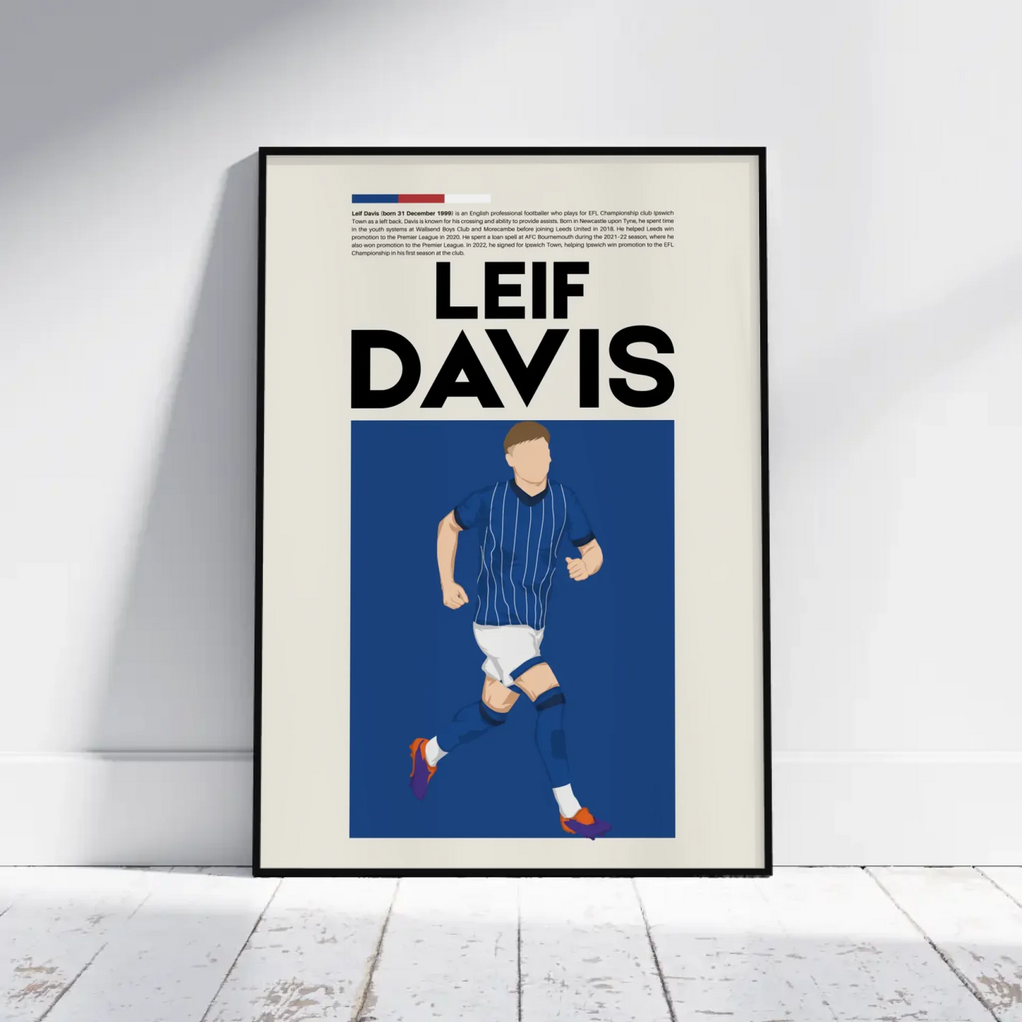 Leif Davis Ipswich - Minimalist Poster - Fans Favourites