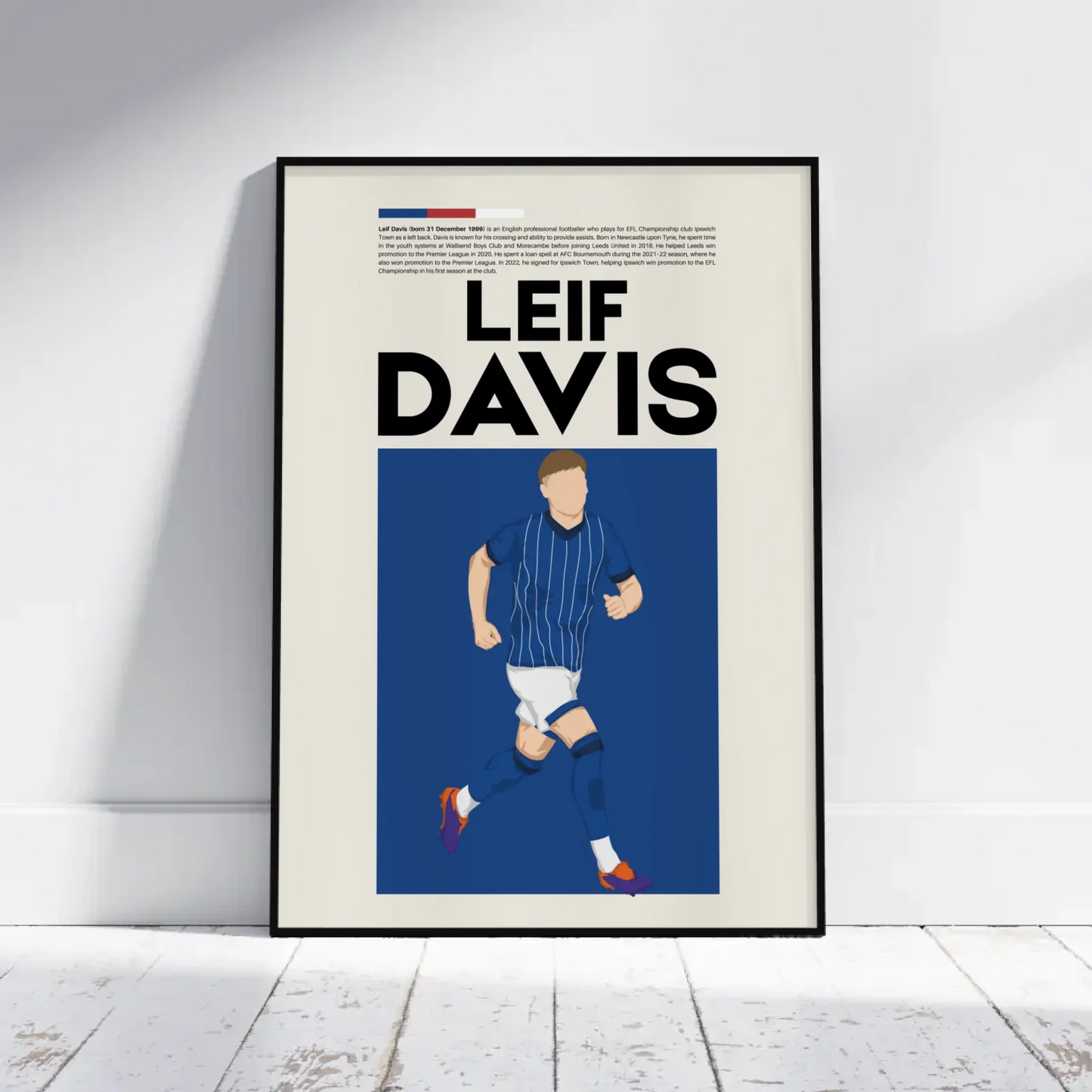 Leif Davis Ipswich - Minimalist Poster - Fans Favourites