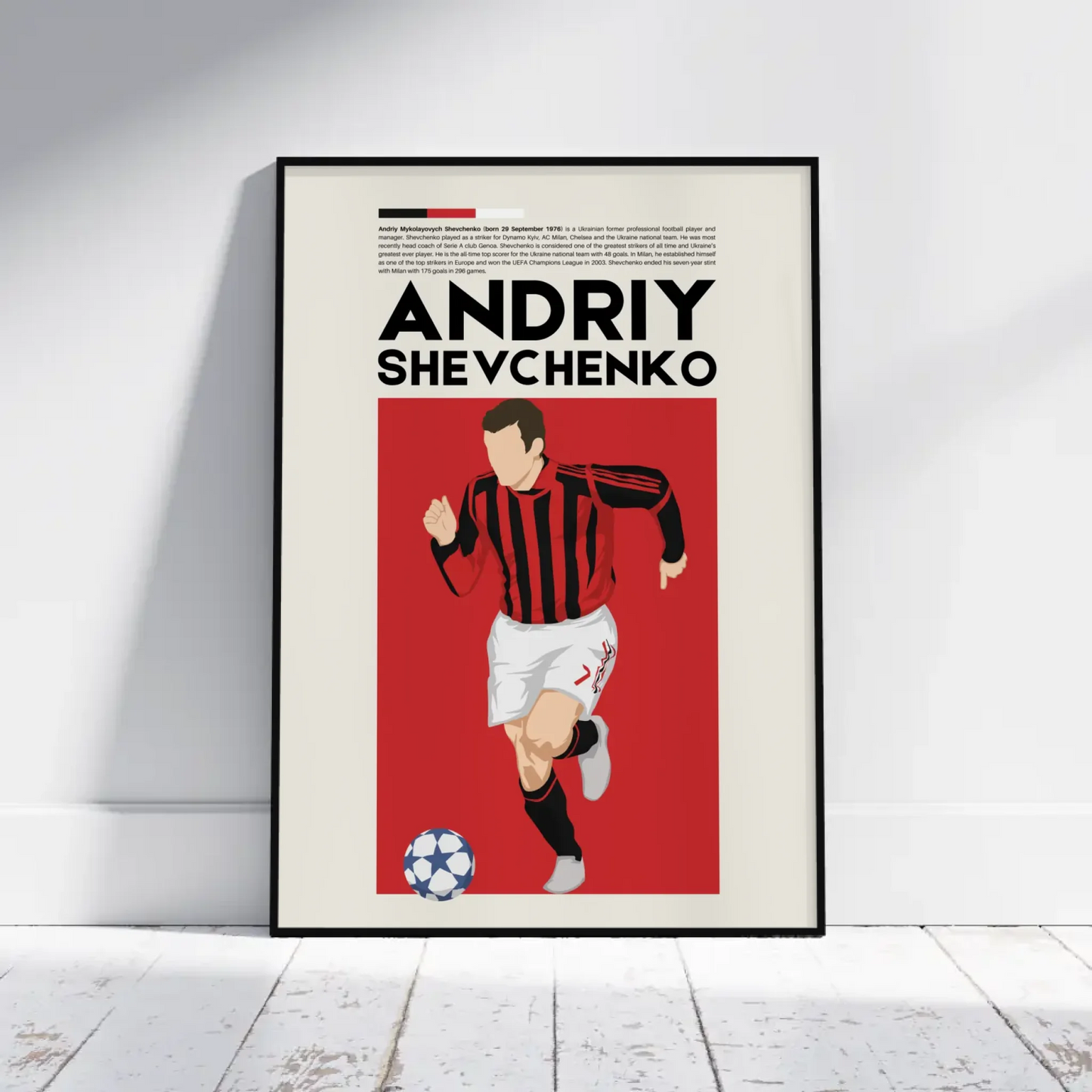 Andriy Shevchenko AC Milan - Minimalist Poster - Fans Favourites