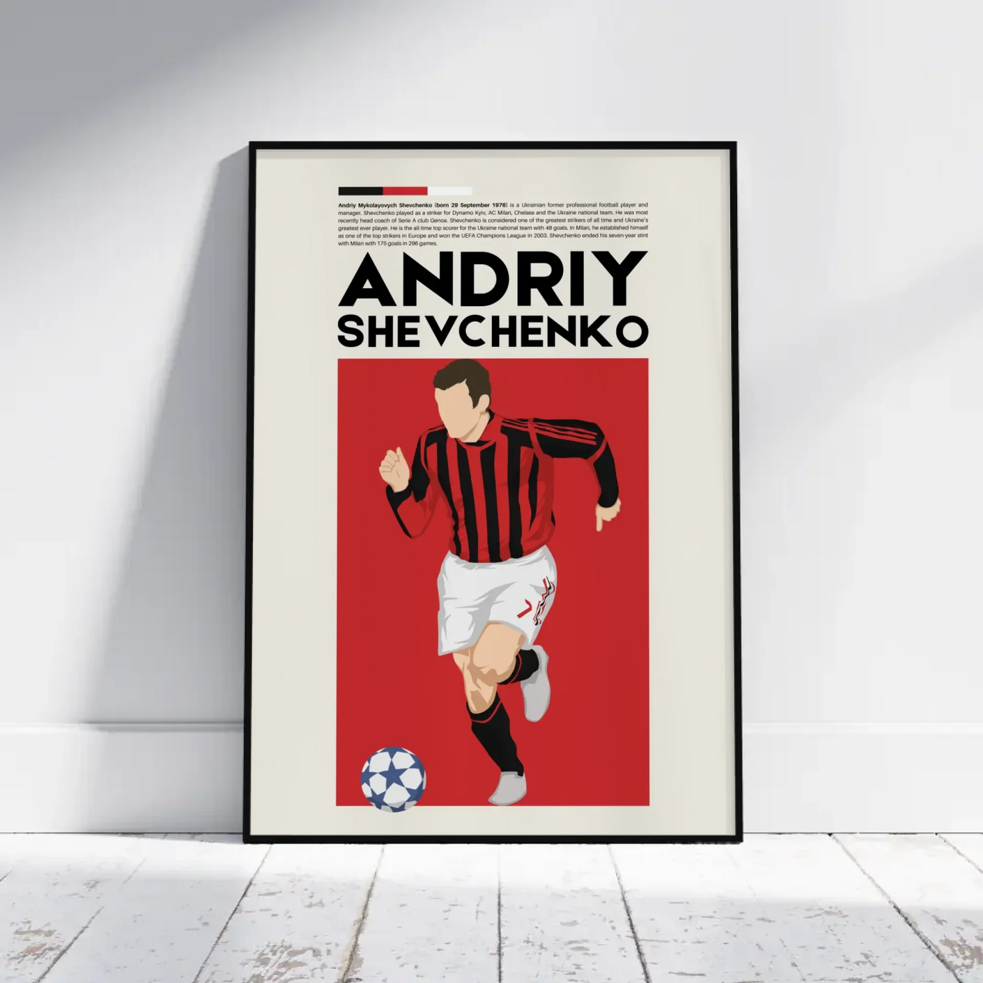 Andriy Shevchenko AC Milan - Minimalist Poster - Fans Favourites