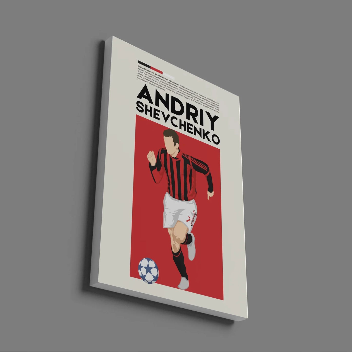 Andriy Shevchenko AC Milan - Minimalist Poster - Fans Favourites
