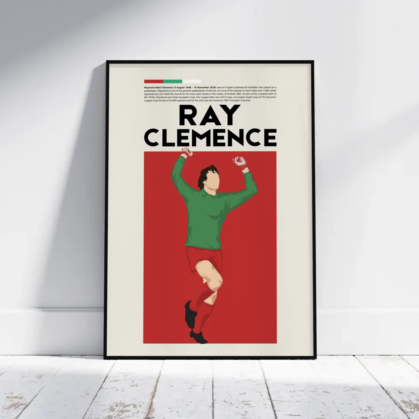 Ray Clemence Liverpool - Minimalist Poster - Fans Favourites