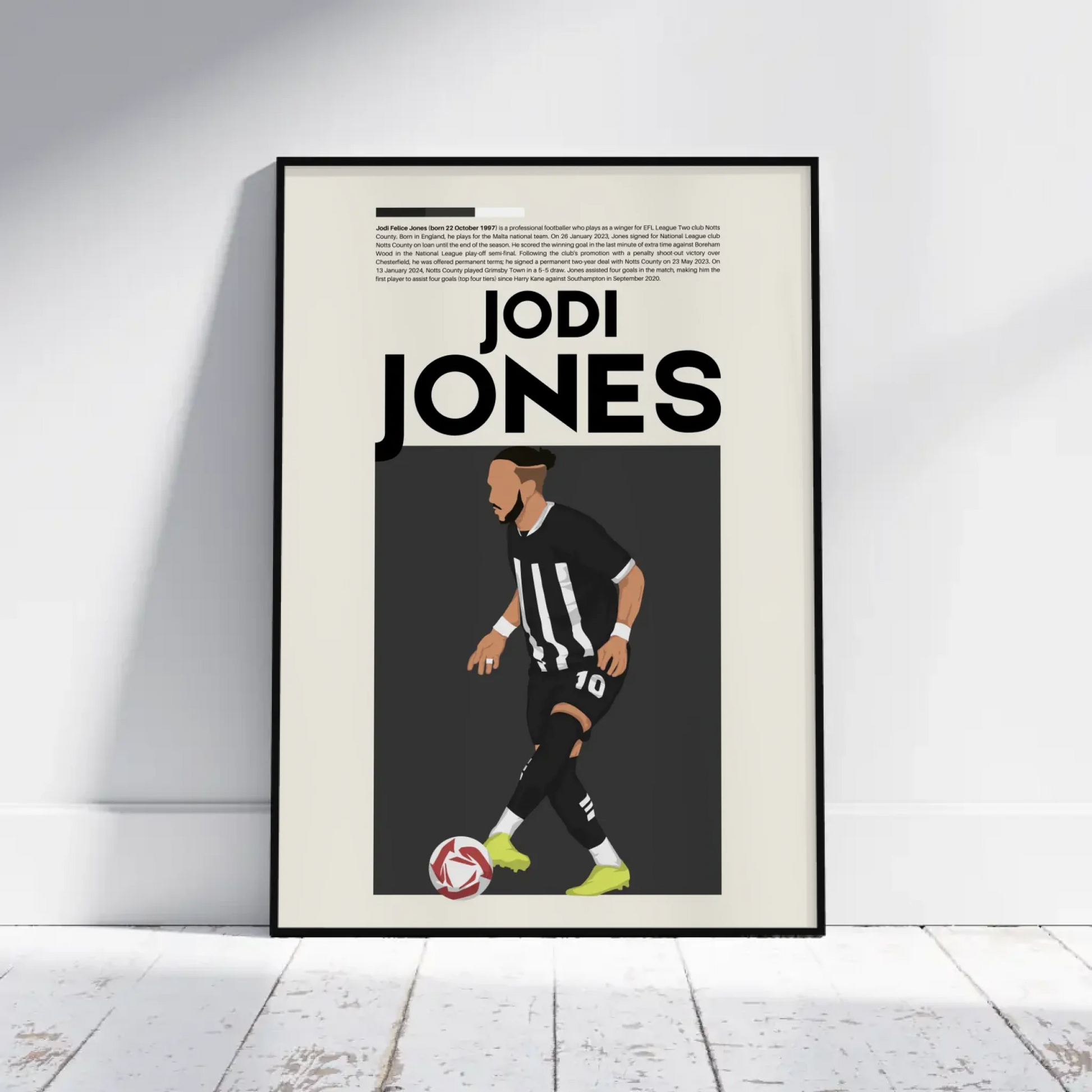 Jodi Jones Notts County - Minimalist Poster - Fans Favourites