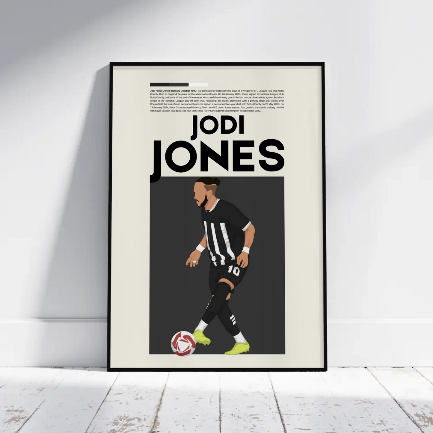 Jodi Jones Notts County - Minimalist Poster - Fans Favourites