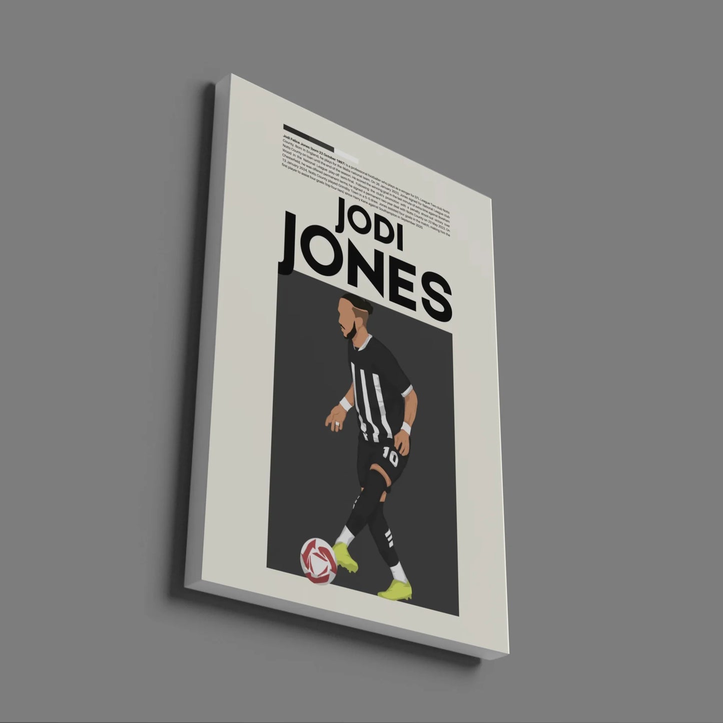 Jodi Jones Notts County - Minimalist Poster - Fans Favourites