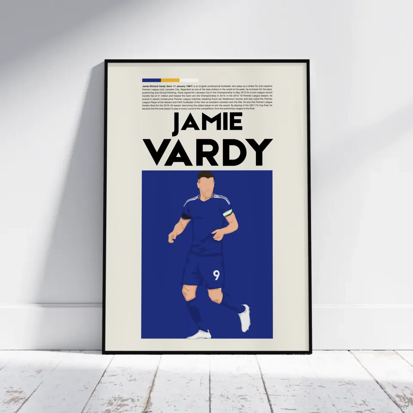 Jamie Vardy Leicester - Minimalist Poster - Fans Favourites