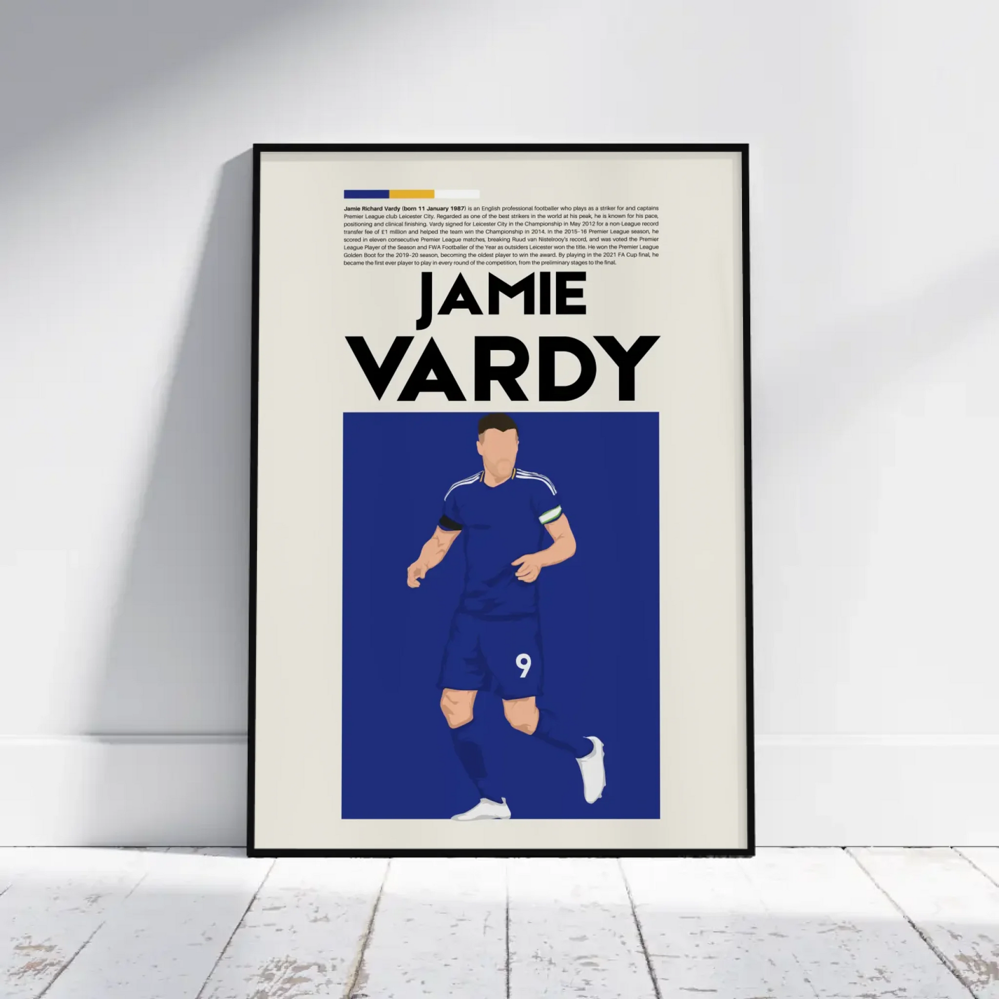 Jamie Vardy Leicester - Minimalist Poster - Fans Favourites