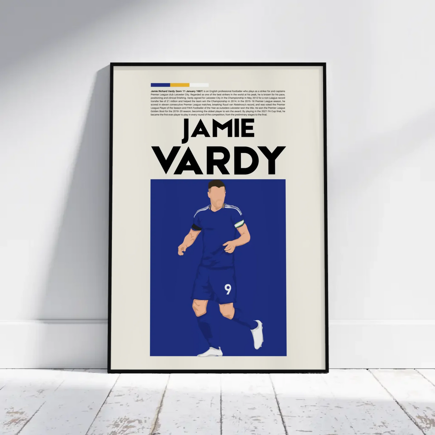Jamie Vardy Leicester - Minimalist Poster - Fans Favourites
