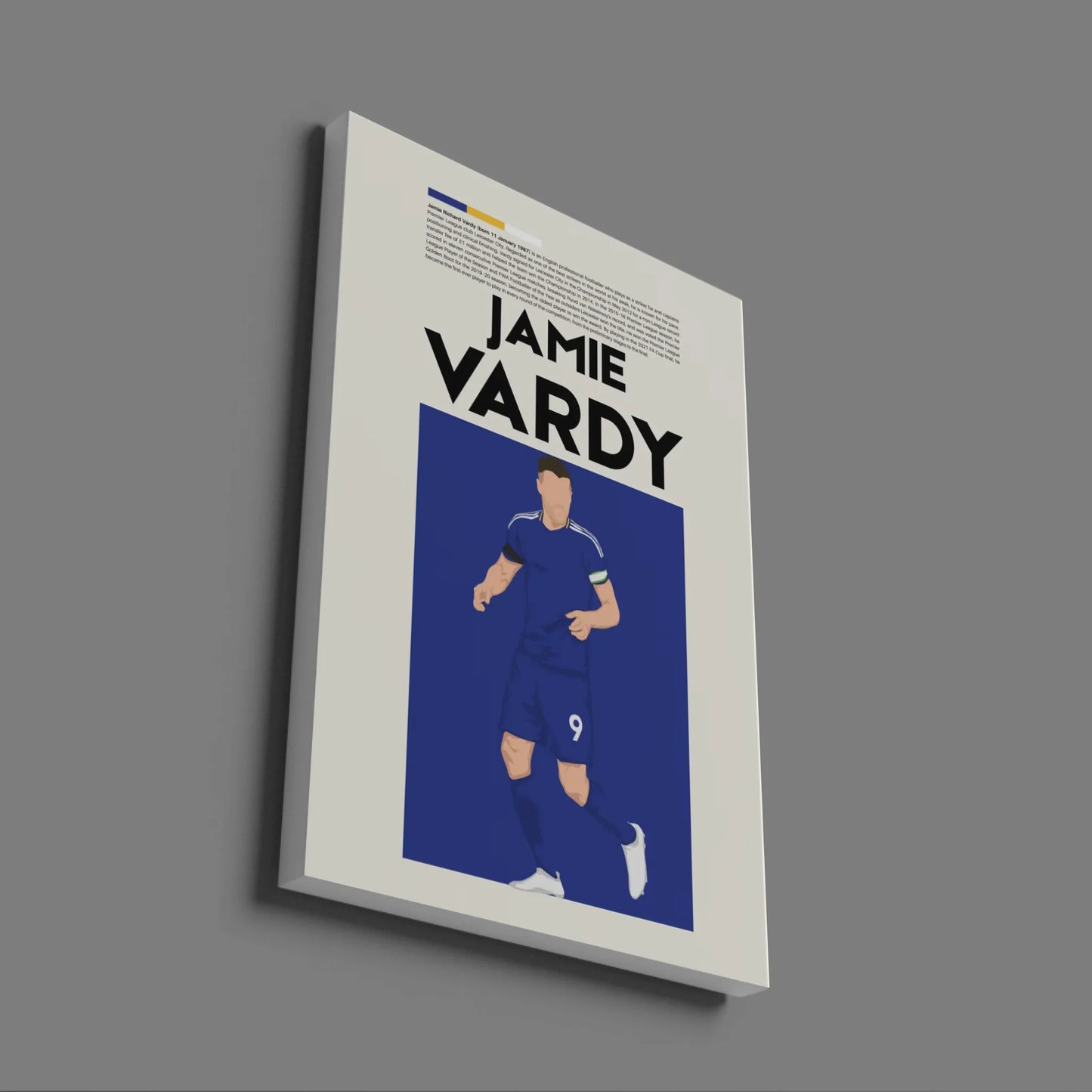Jamie Vardy Leicester - Minimalist Poster - Fans Favourites
