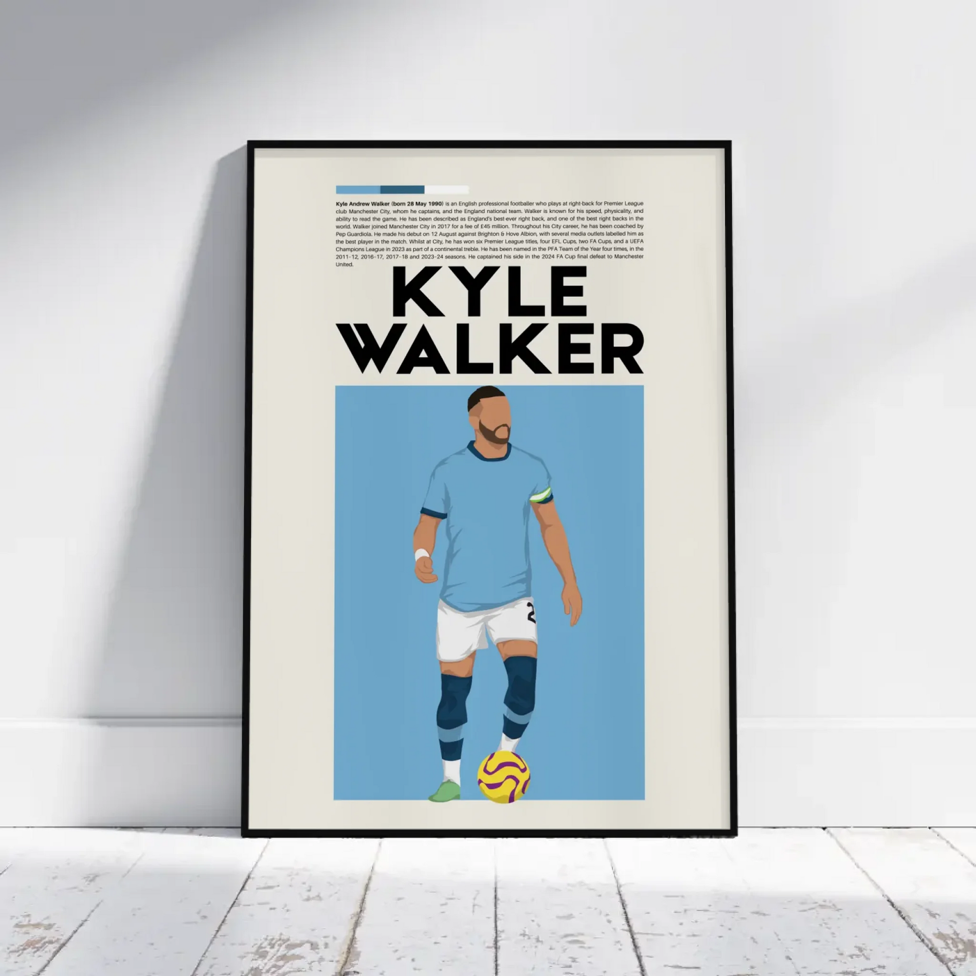 Kyle Walker Man City - Minimalist Poster - Fans Favourites