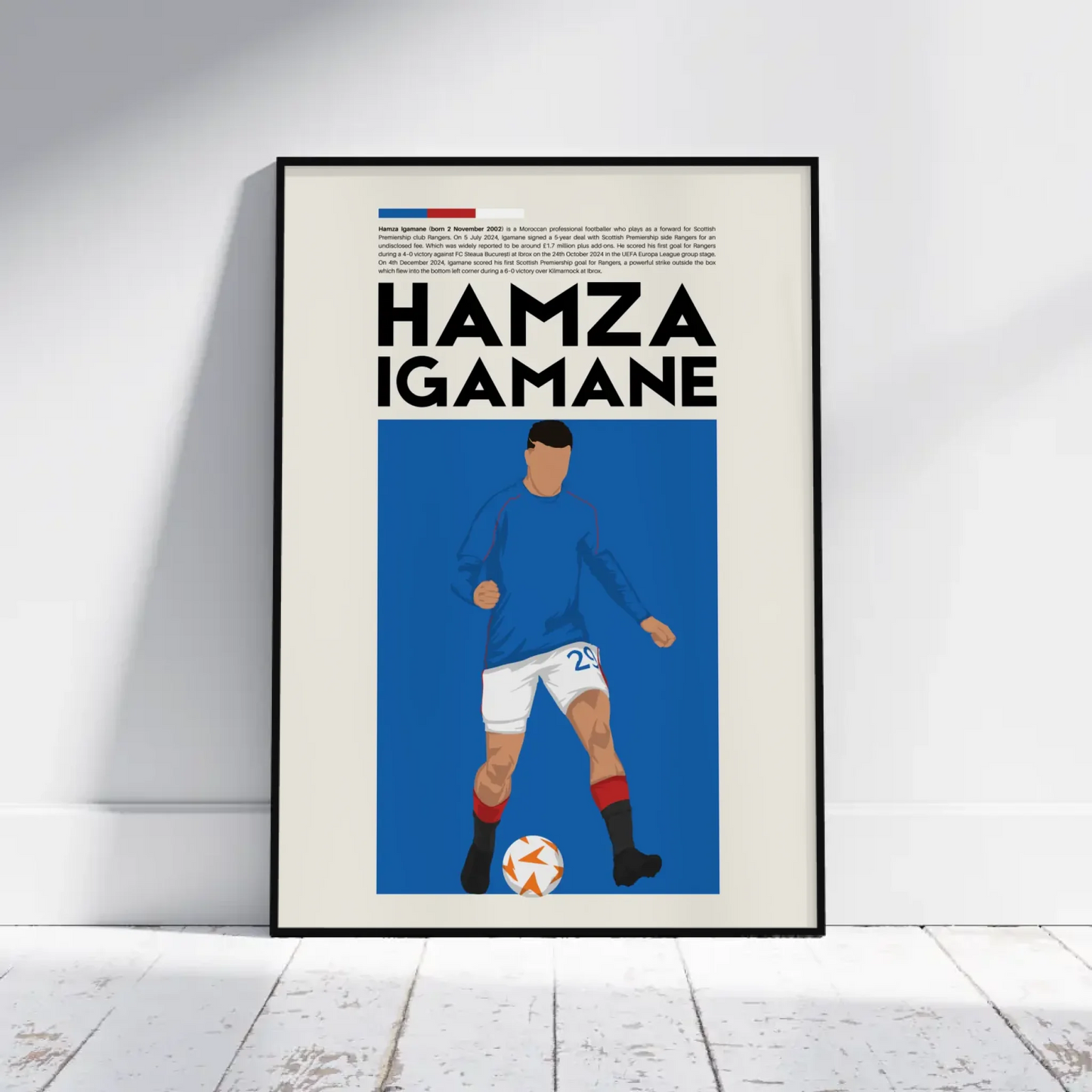 Hamza Igamane Rangers - Minimalist Poster - Fans Favourites
