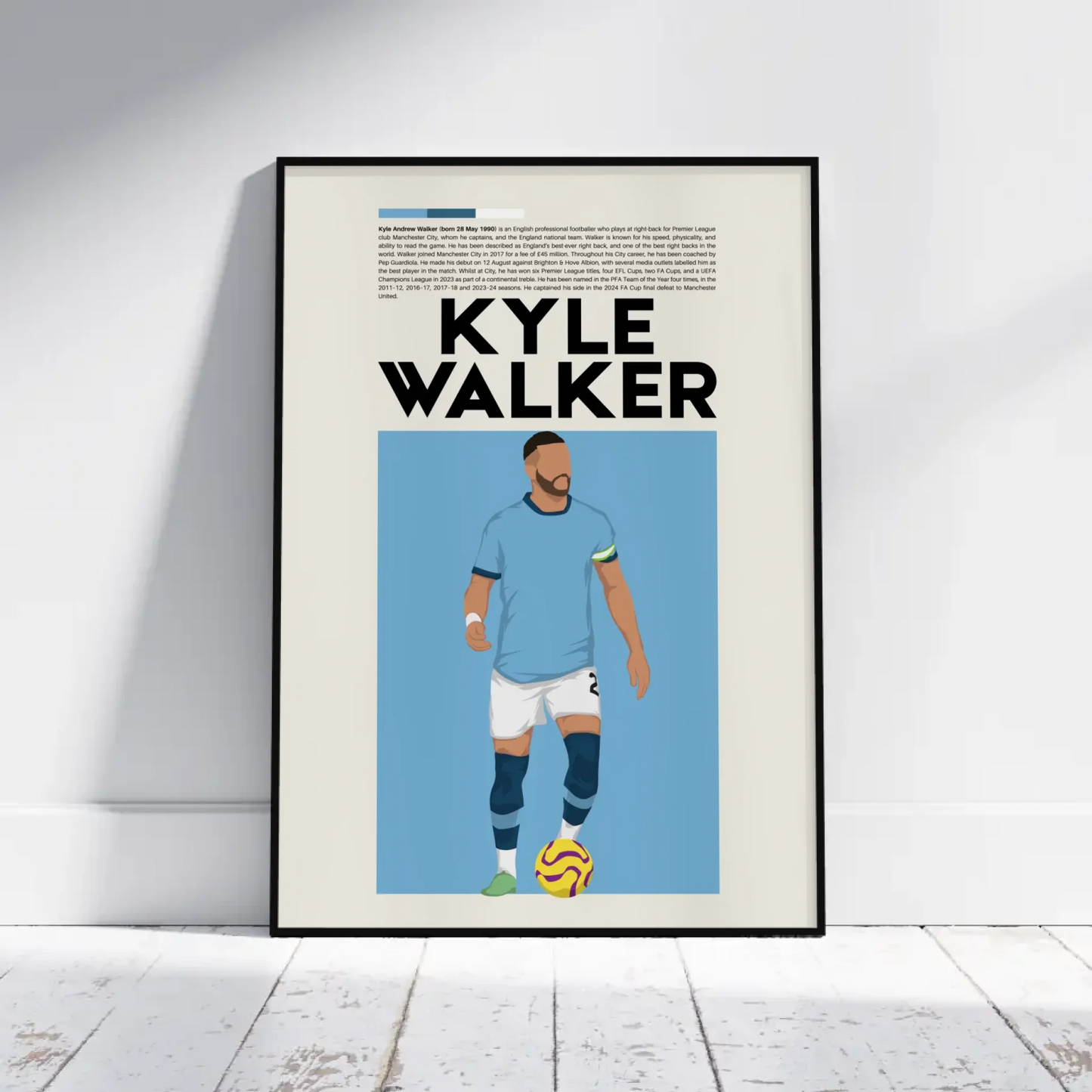 Kyle Walker Man City - Minimalist Poster - Fans Favourites