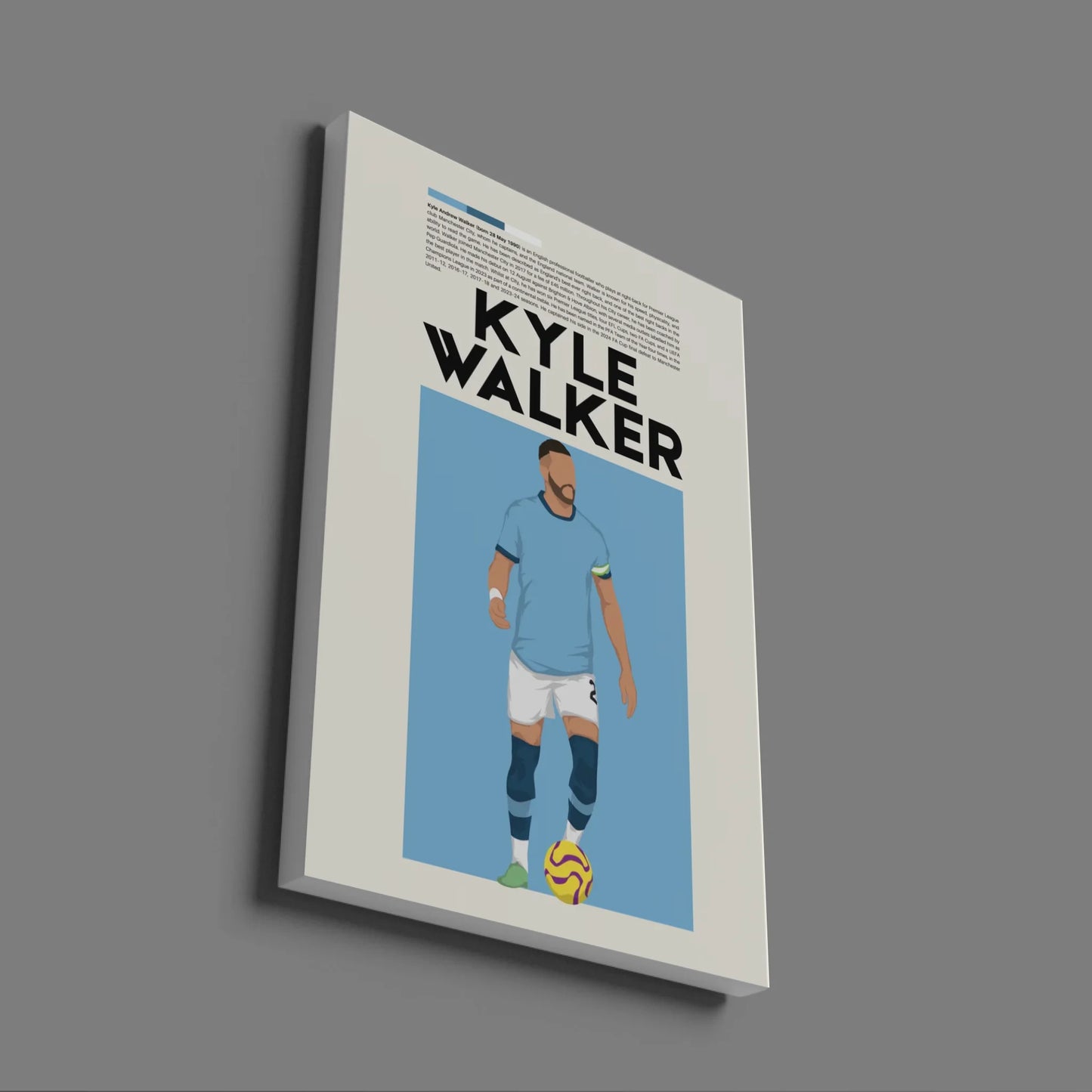 Kyle Walker Man City - Minimalist Poster - Fans Favourites