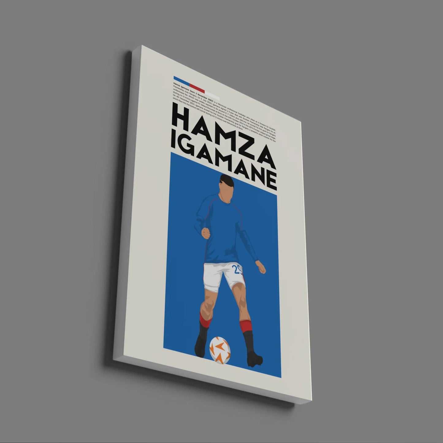 Hamza Igamane Rangers - Minimalist Poster - Fans Favourites
