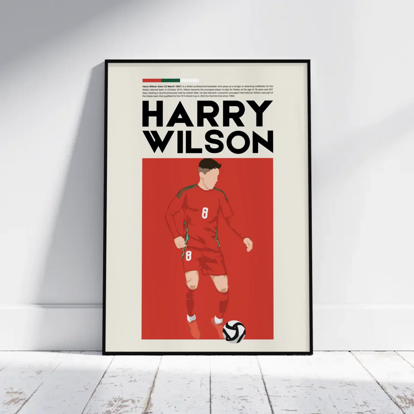 Harry Wilson Wales - Minimalist Poster - Fans Favourites