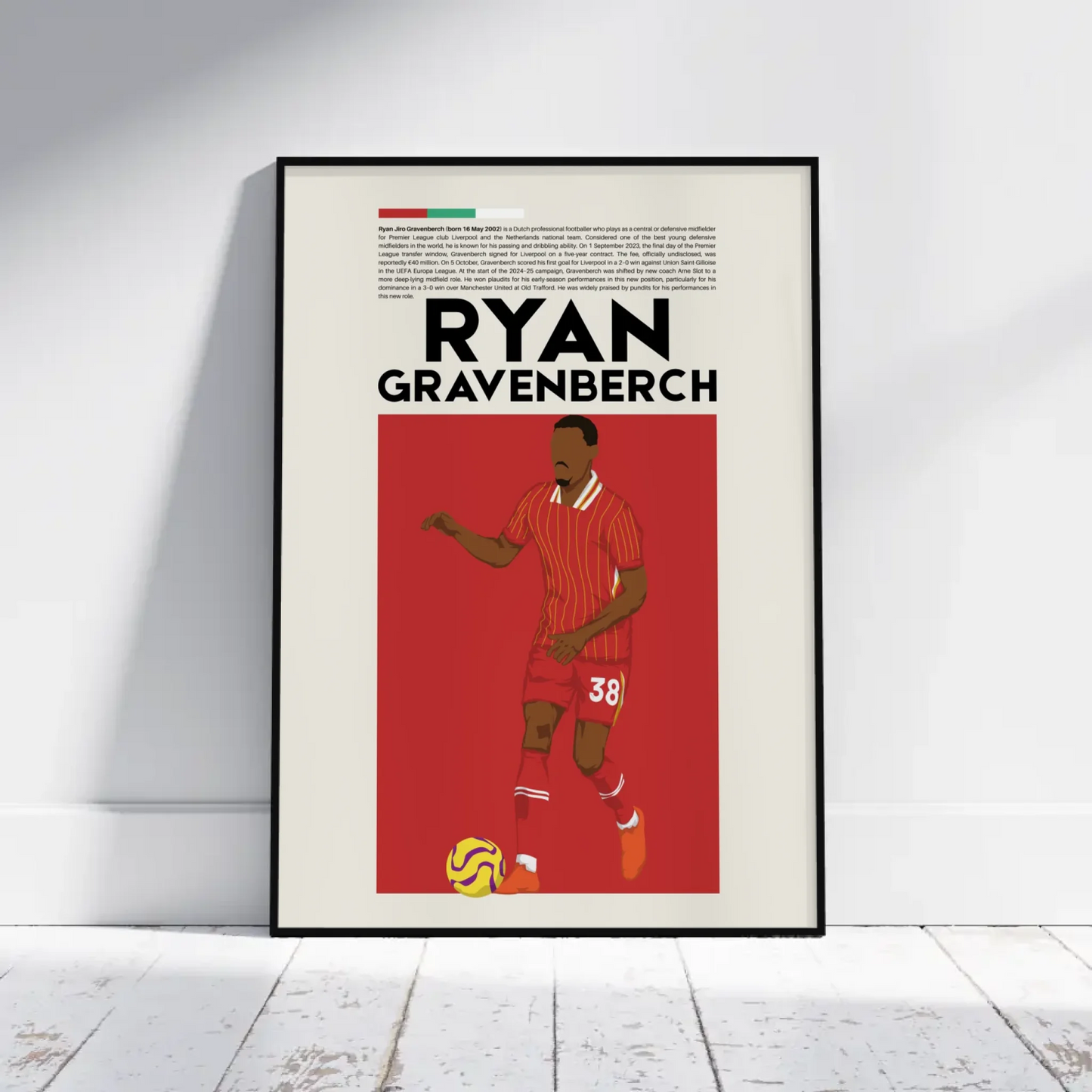 Ryan Gravenberch Liverpool - Minimalist Poster - Fans Favourites