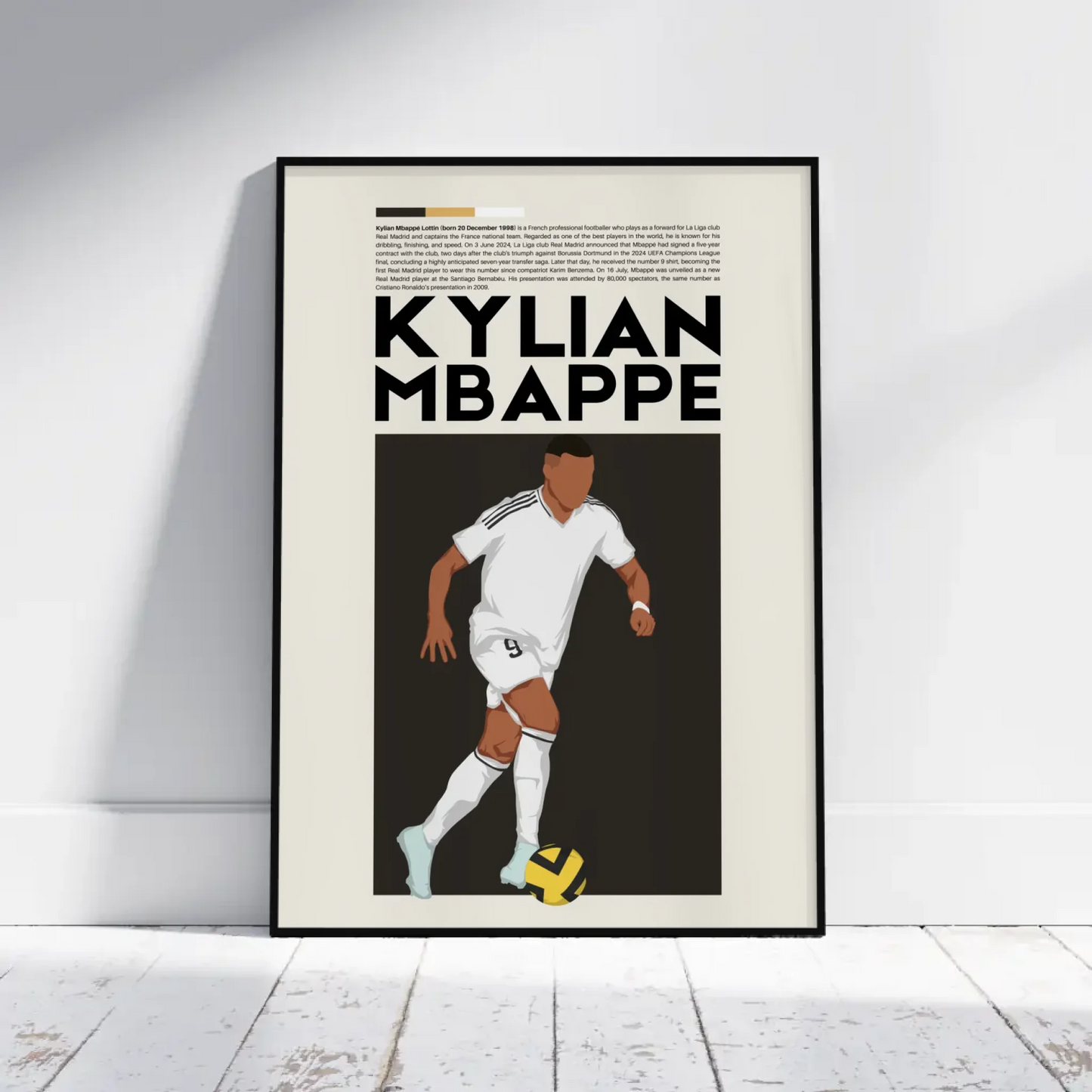 Kylian Mbappé Real Madrid - Minimalist Poster - Fans Favourites