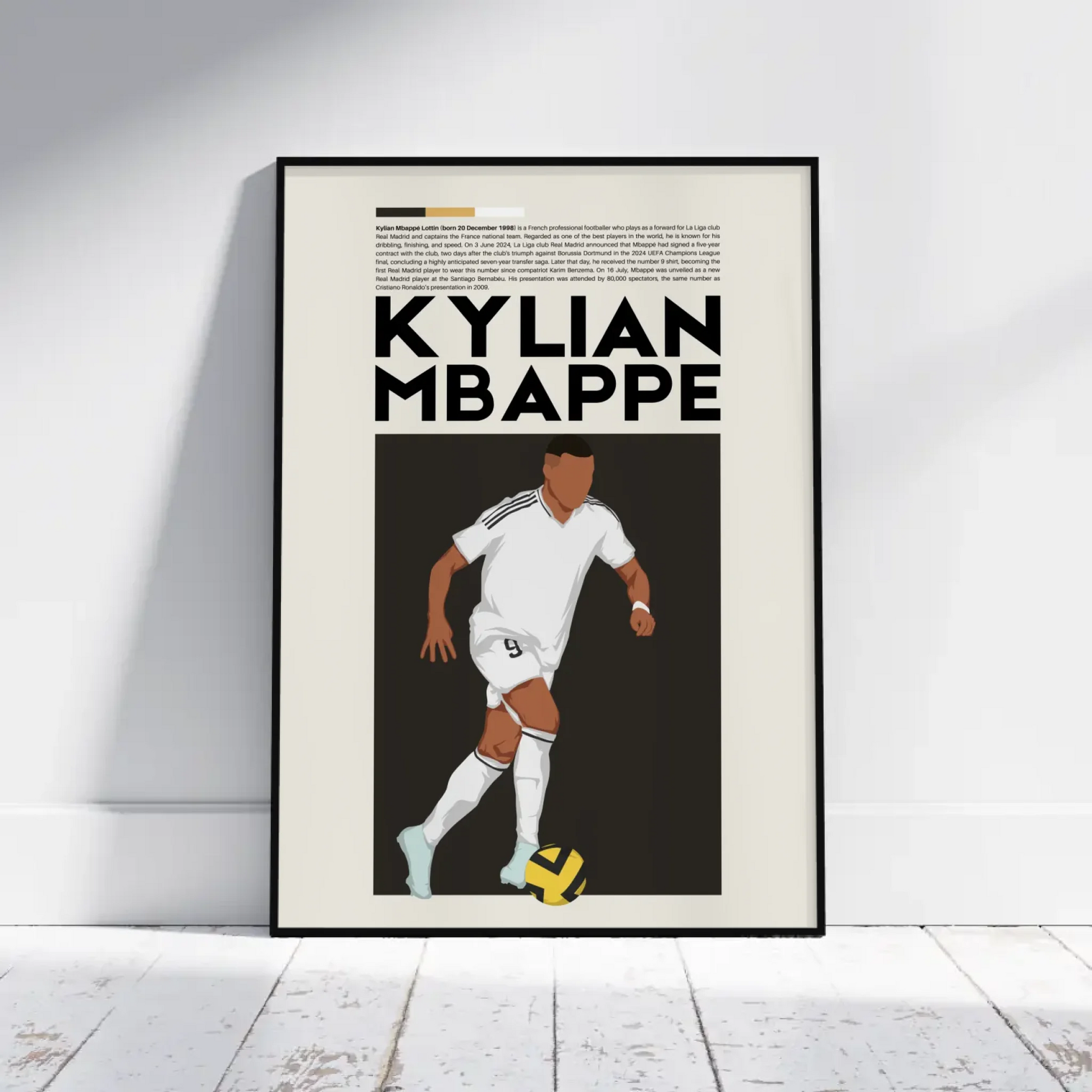 Kylian Mbappé Real Madrid - Minimalist Poster - Fans Favourites