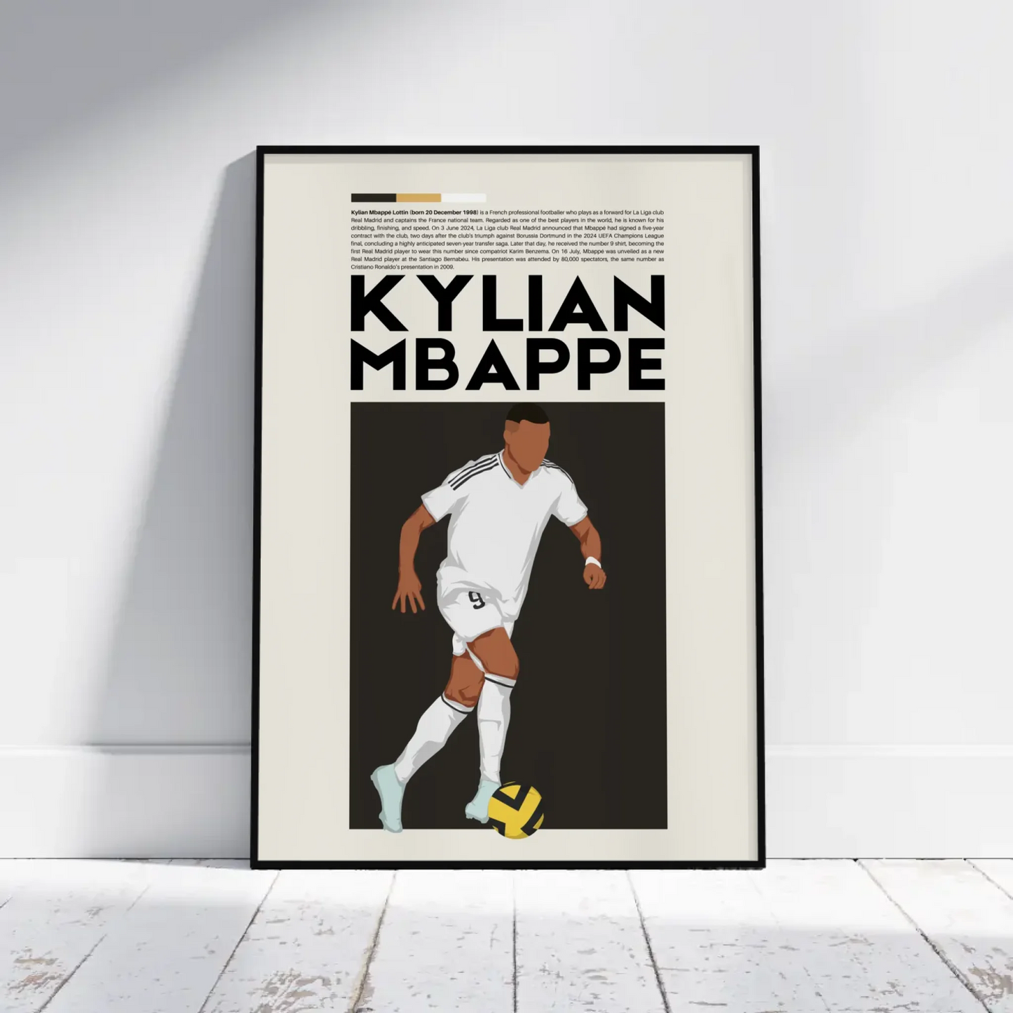 Kylian Mbappé Real Madrid - Minimalist Poster - Fans Favourites
