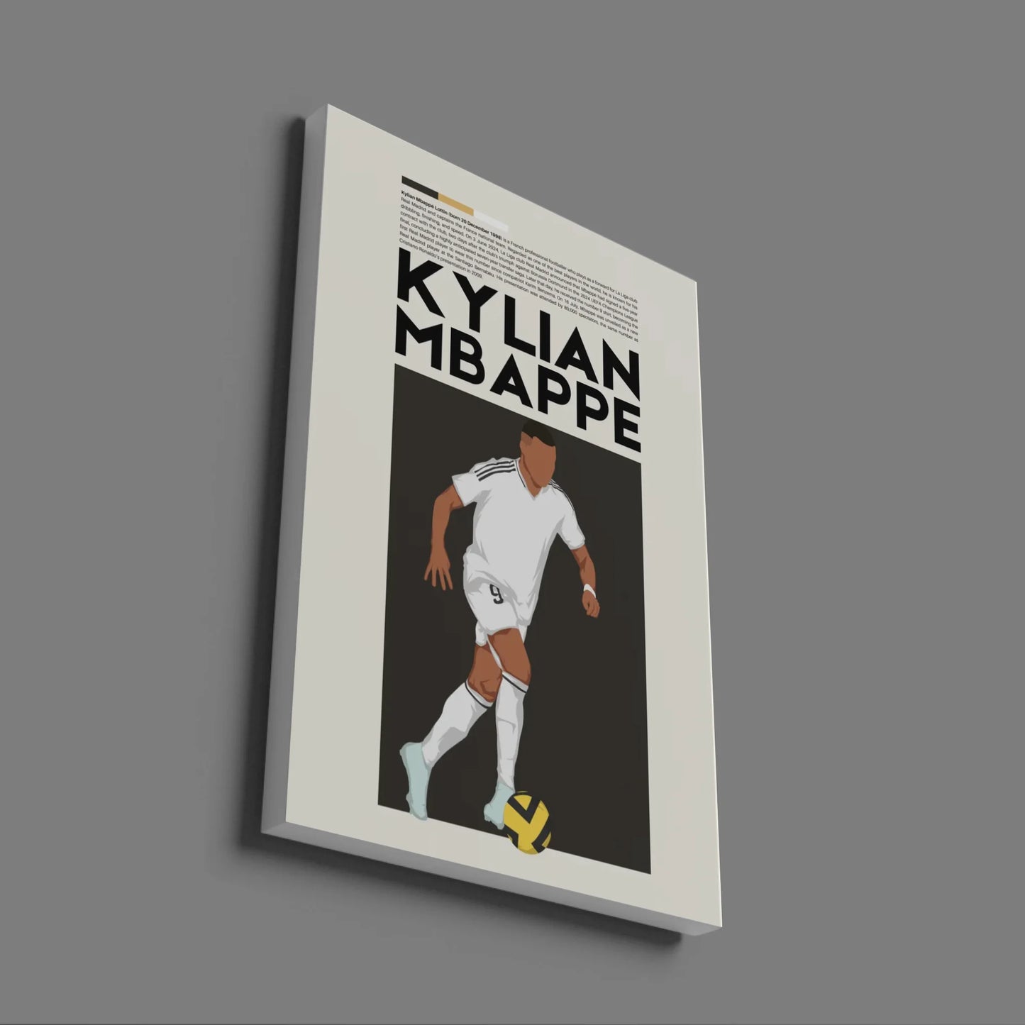 Kylian Mbappé Real Madrid - Minimalist Poster - Fans Favourites