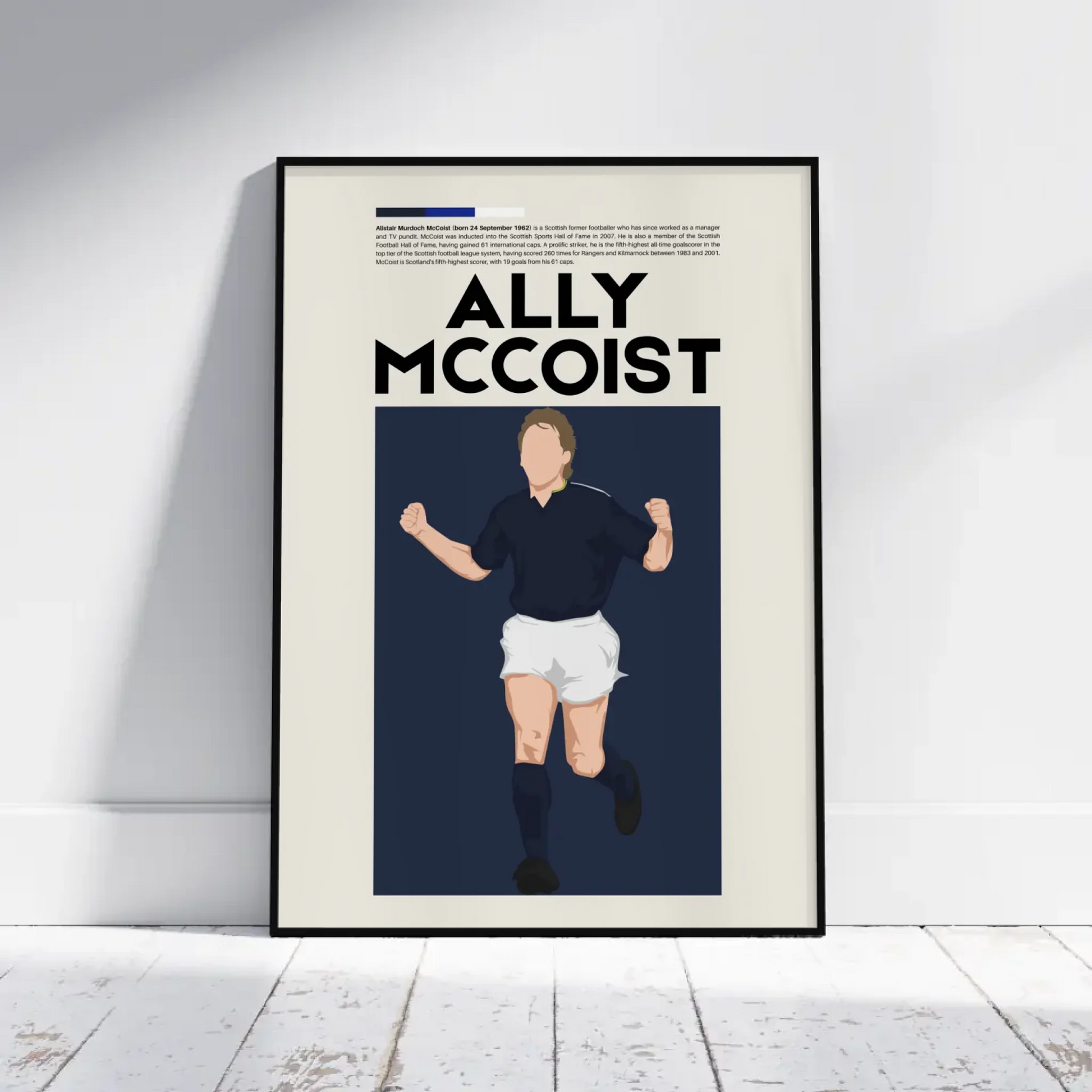 Ally McCoist Scotland - Minimalist Poster - Fans Favourites