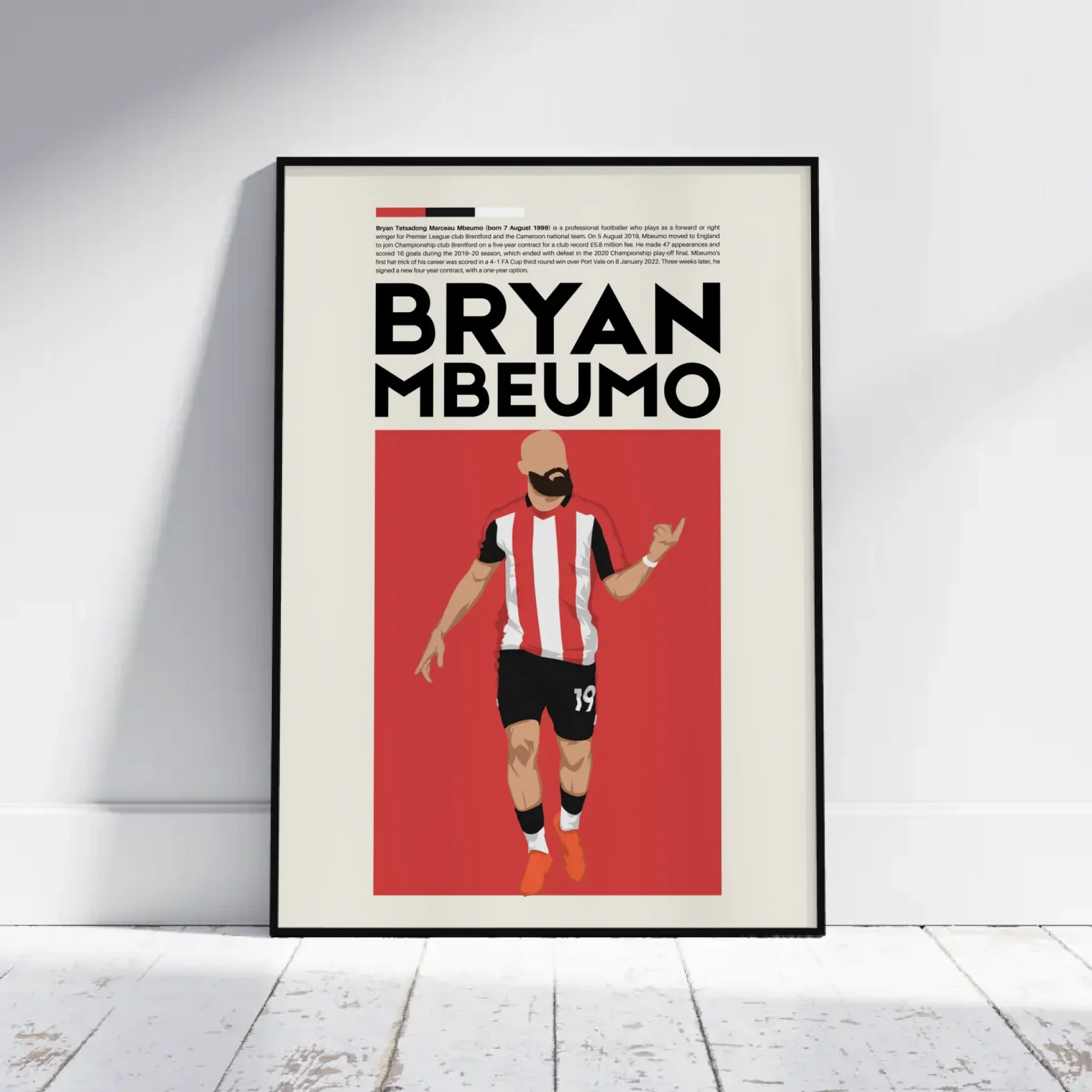 Bryan Mbeumo Brentford - Minimalist Poster - Fans Favourites