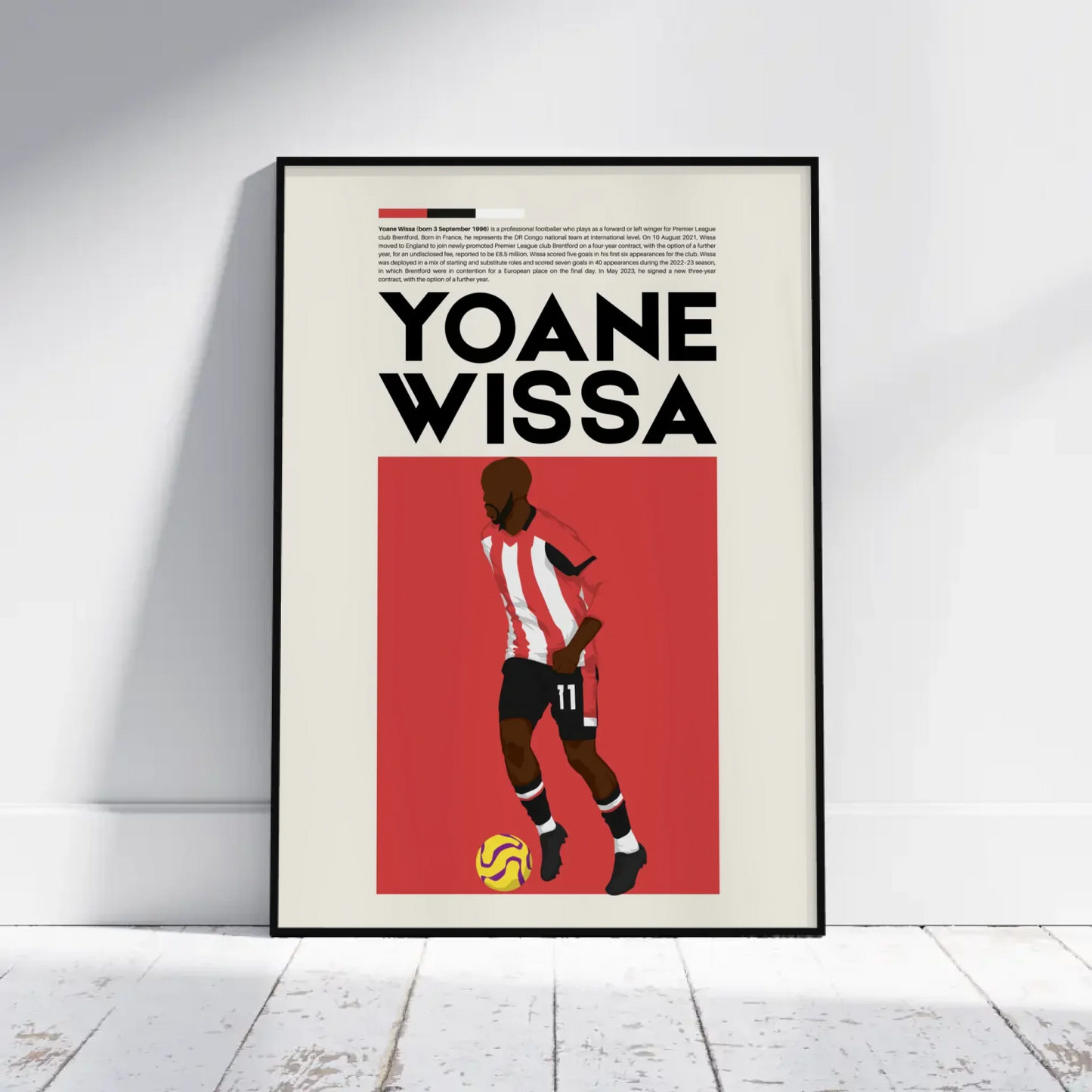 Yoane Wissa Brentford - Minimalist Poster - Fans Favourites