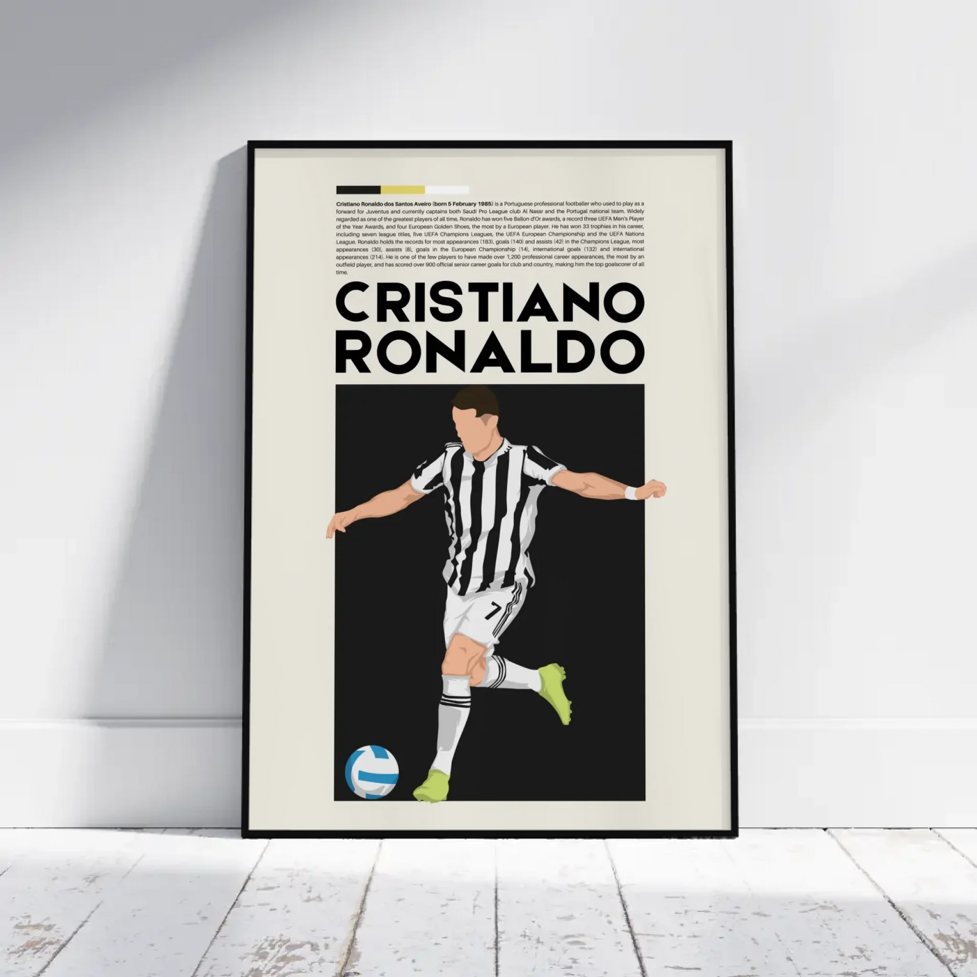 Cristiano Ronaldo Juventus - Minimalist Poster - Fans Favourites