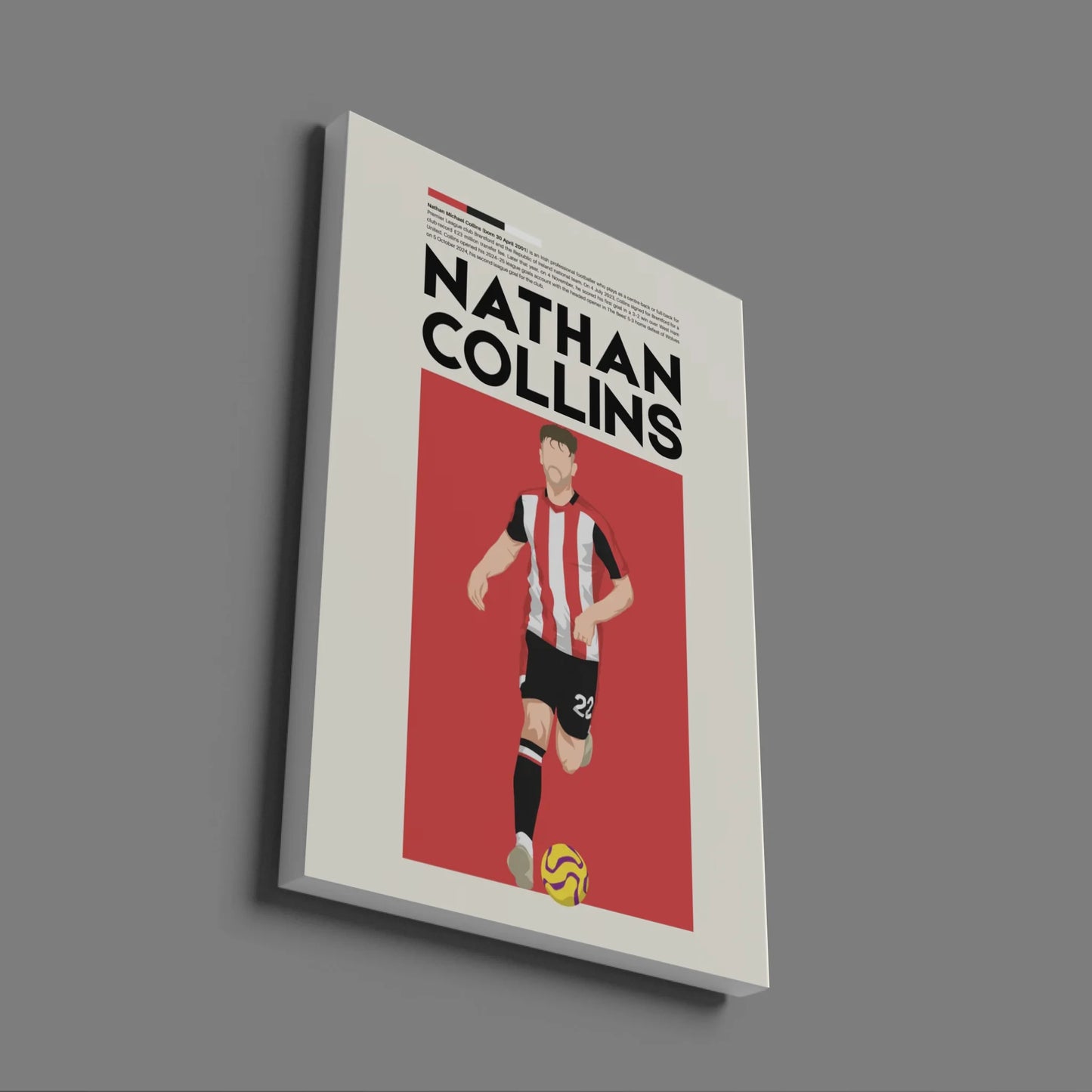 Nathan Collins Brentford - Minimalist Poster - Fans Favourites
