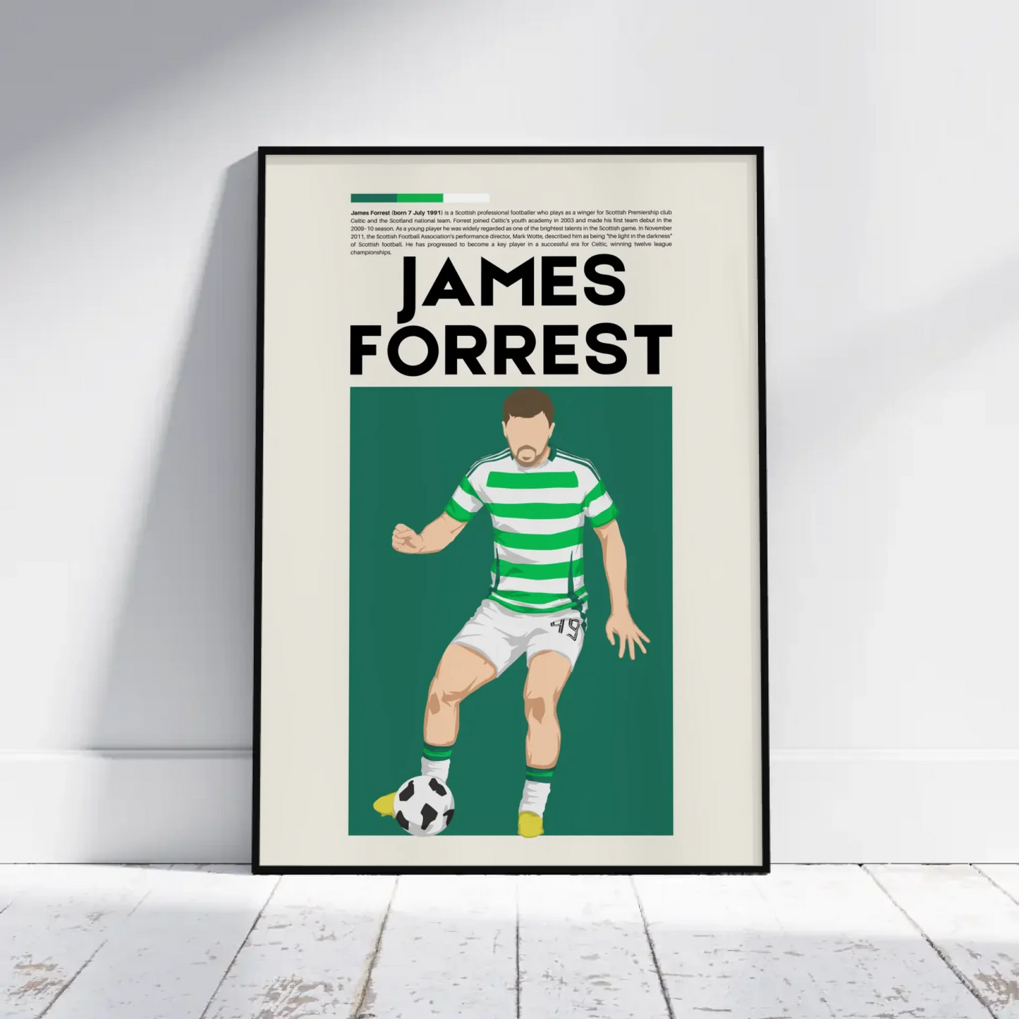 James Forrest Celtic - Minimalist Poster - Fans Favourites