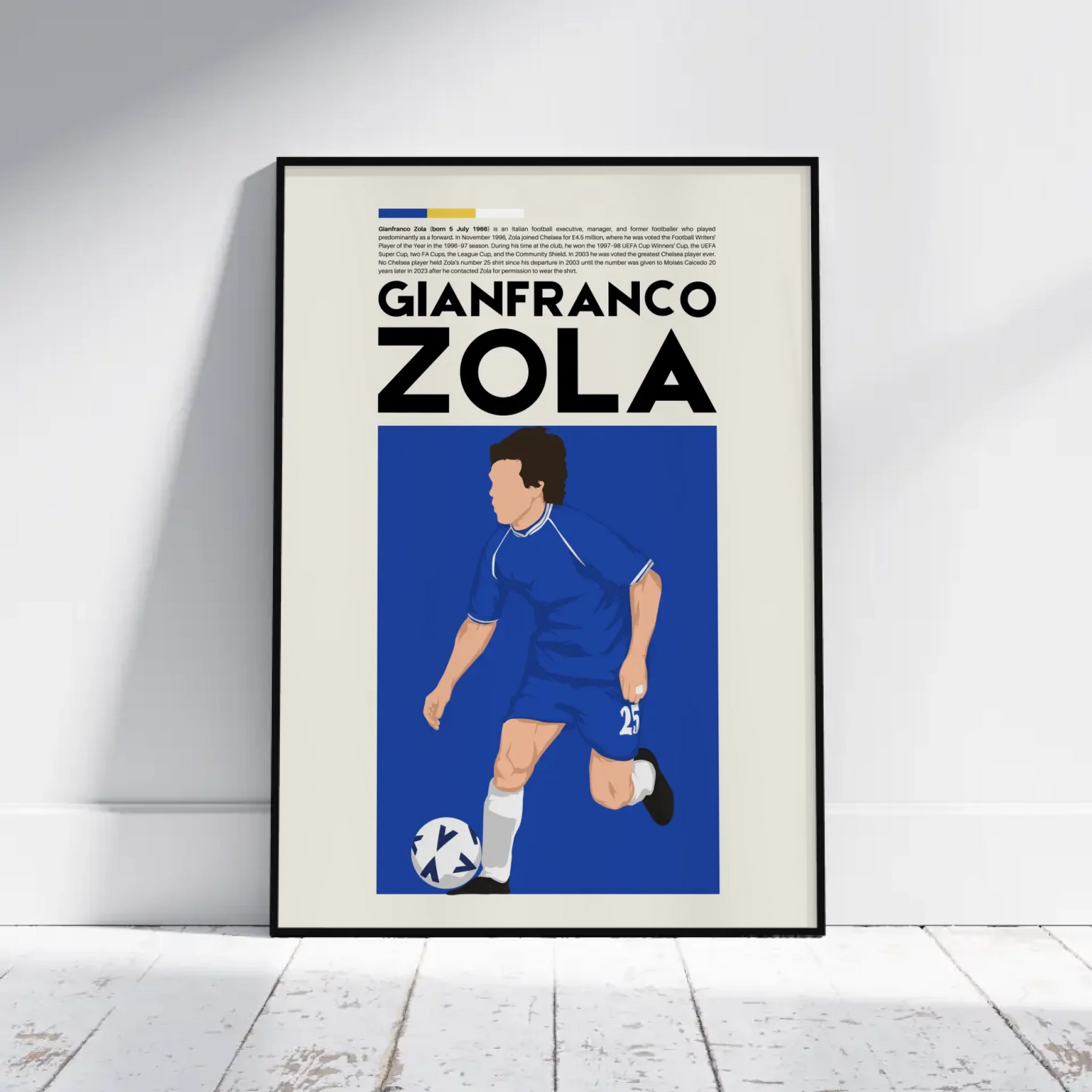 Gianfranco Zola Chelsea - Minimalist Poster - Fans Favourites